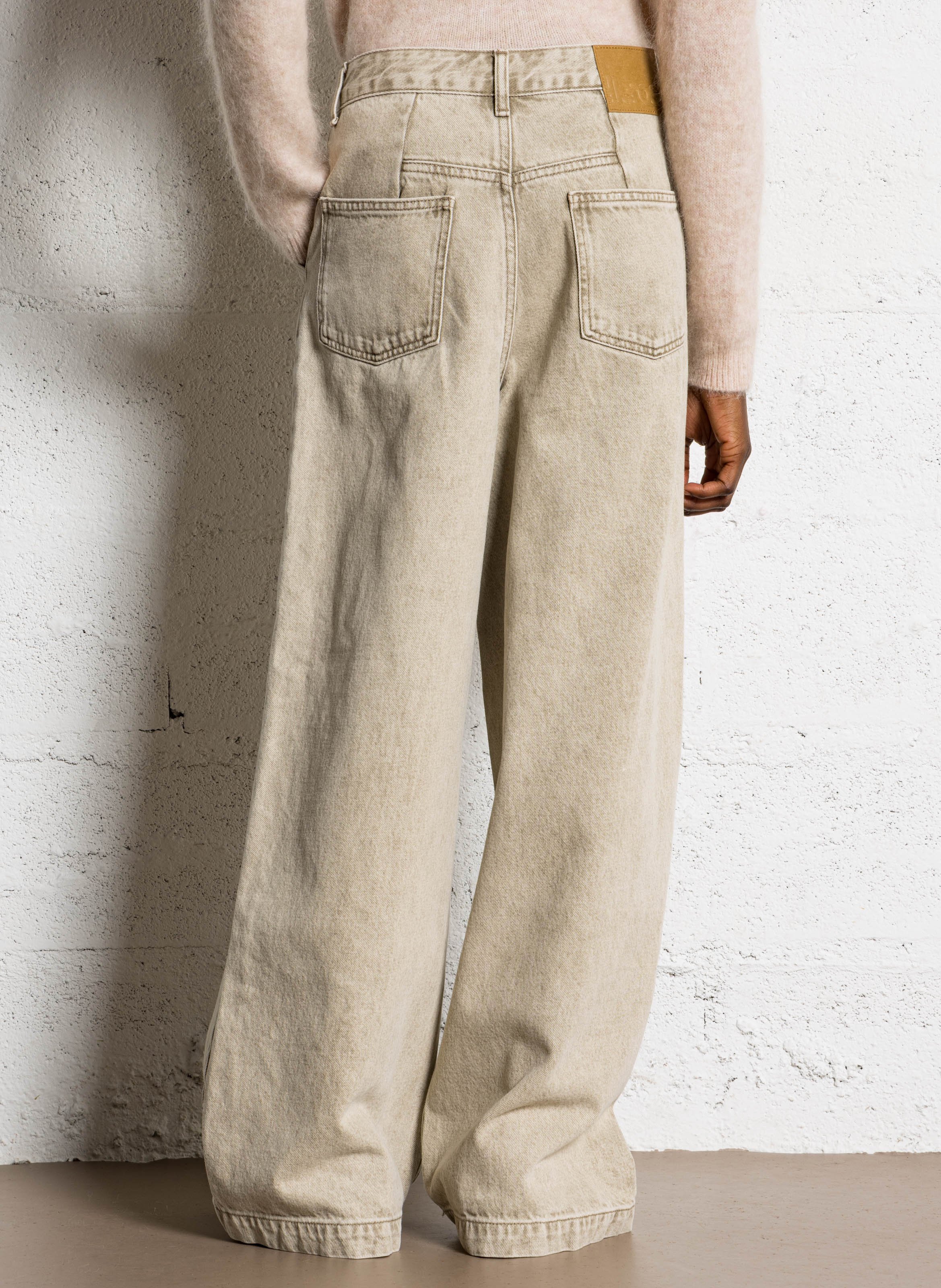 Gekleurde straight-fit jeans met 5 zakken BELLEROSE Beige