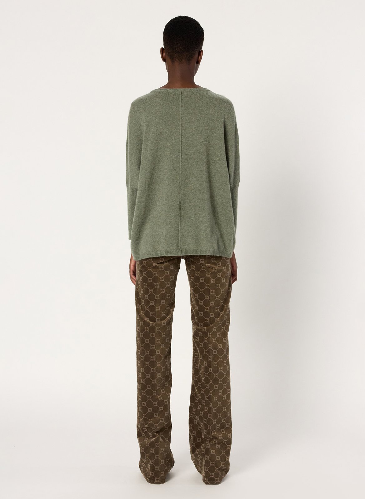 Kasjmier trui met opstaande kraag GERARD DAREL Kaki