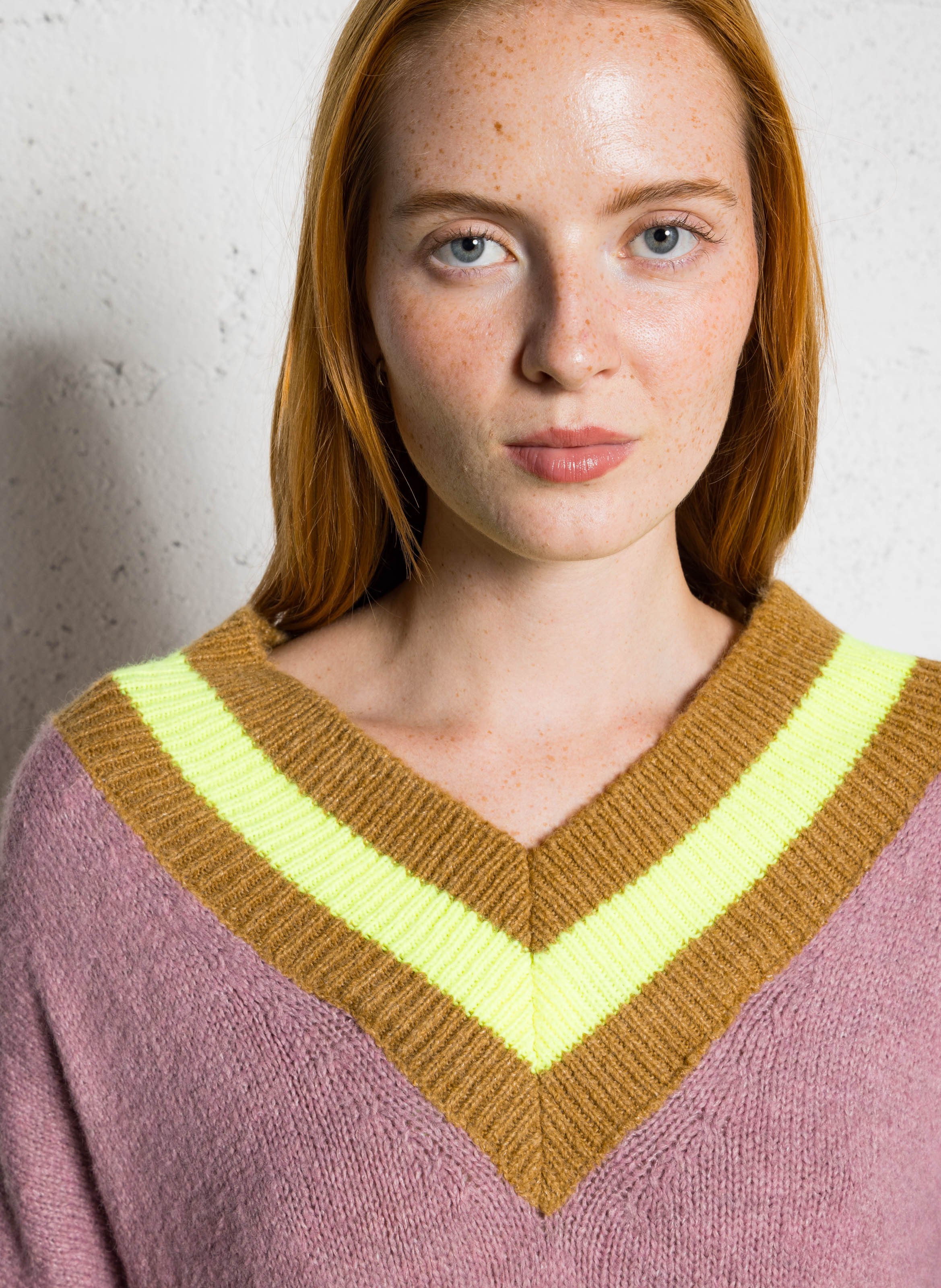 Pull oversize col V DR BLOOM Rose