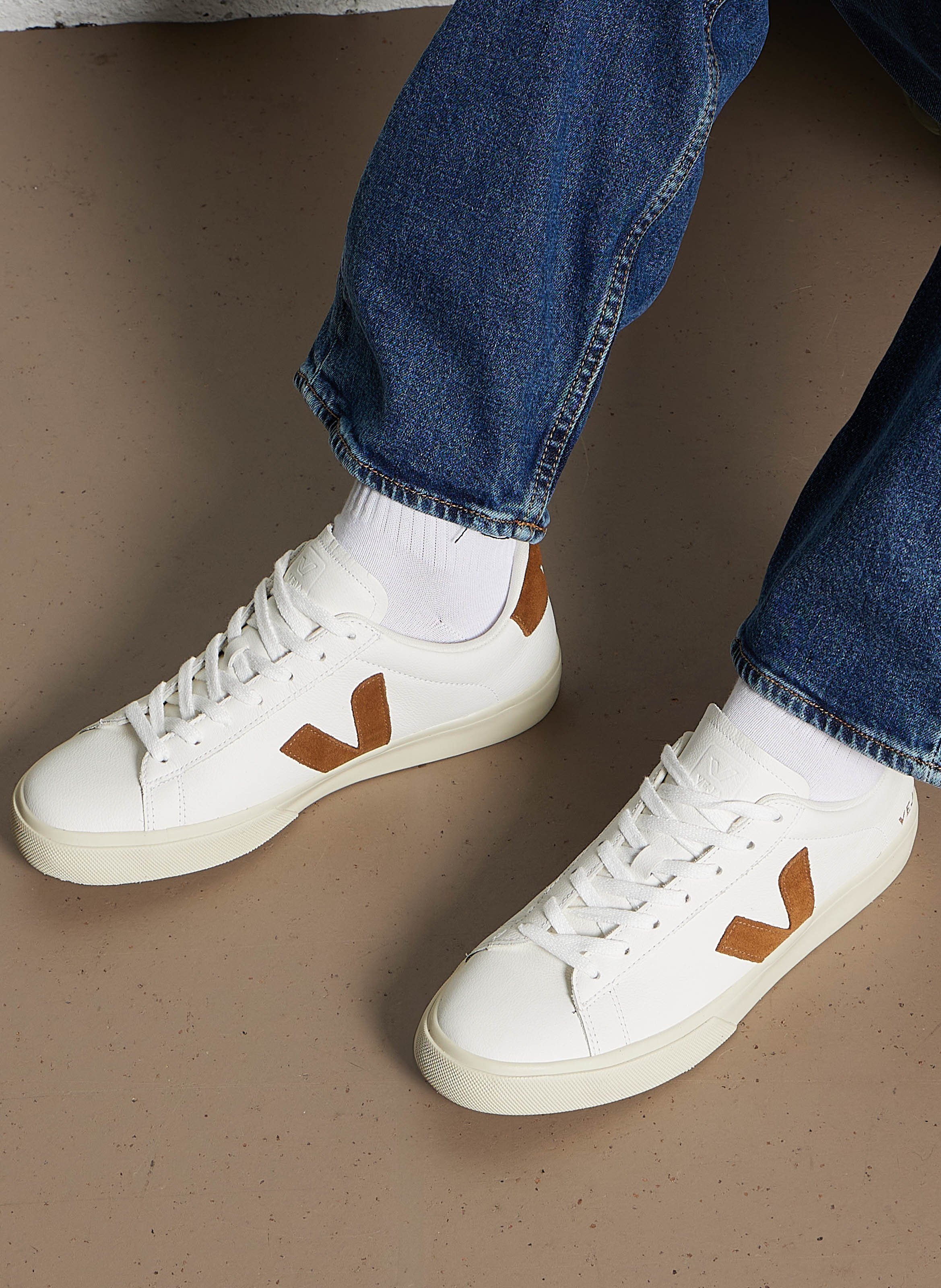 Low-top dual-material sneakers VEJA White