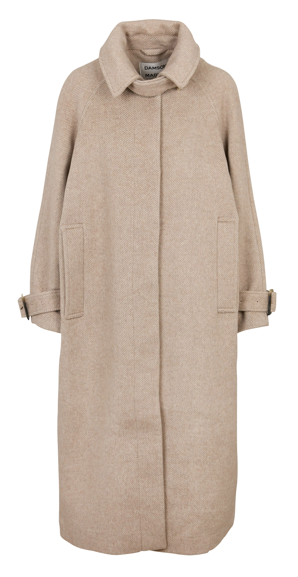 Mid-length wool-blend straight-cut coat DAMSON MADDER Grey