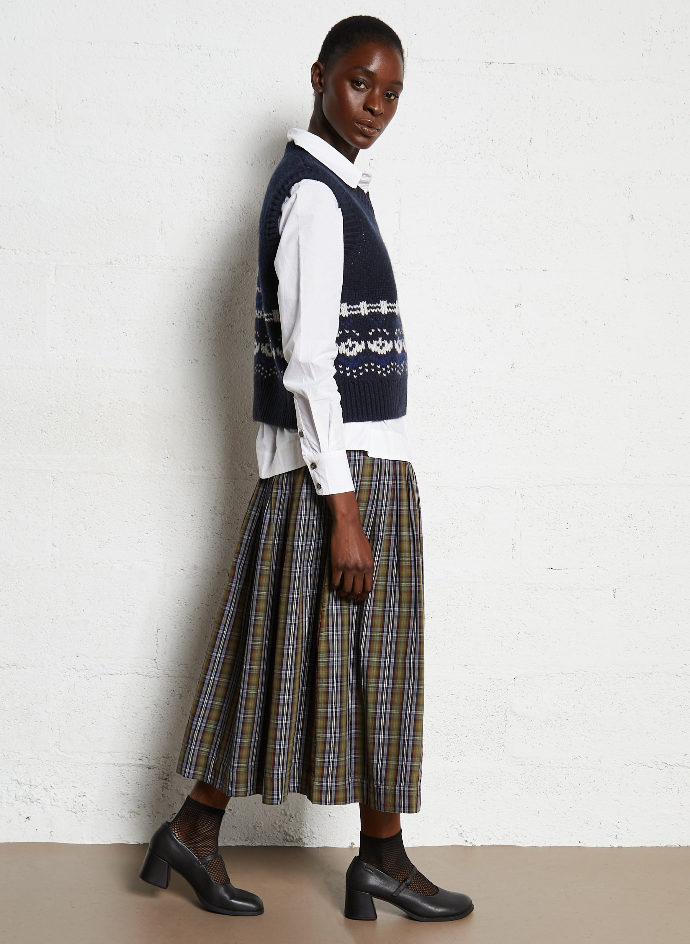 Ballerines à talons unies en cuir CAMPER Noir