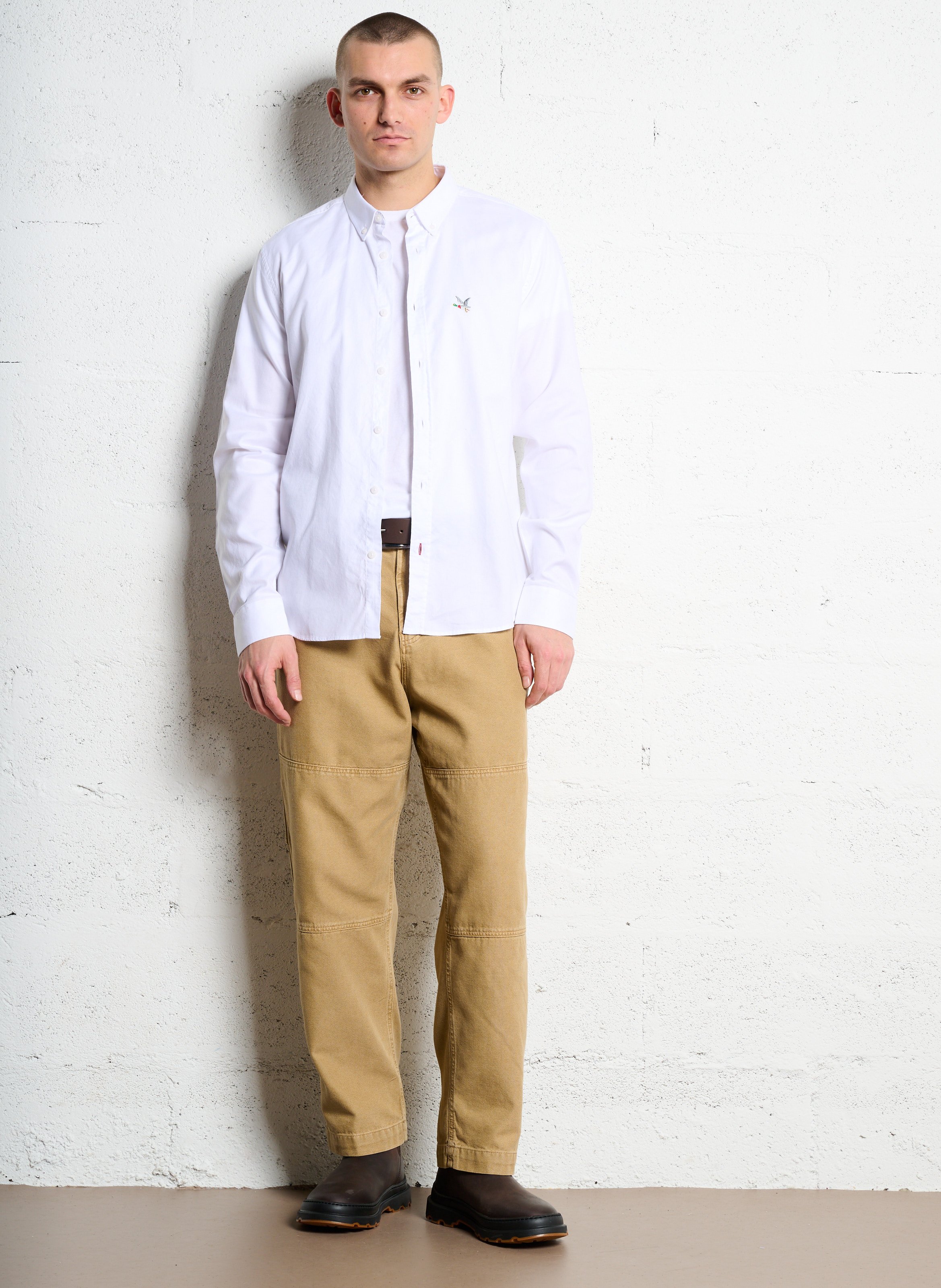 Chemise col américain en coton CHEVIGNON Blanc