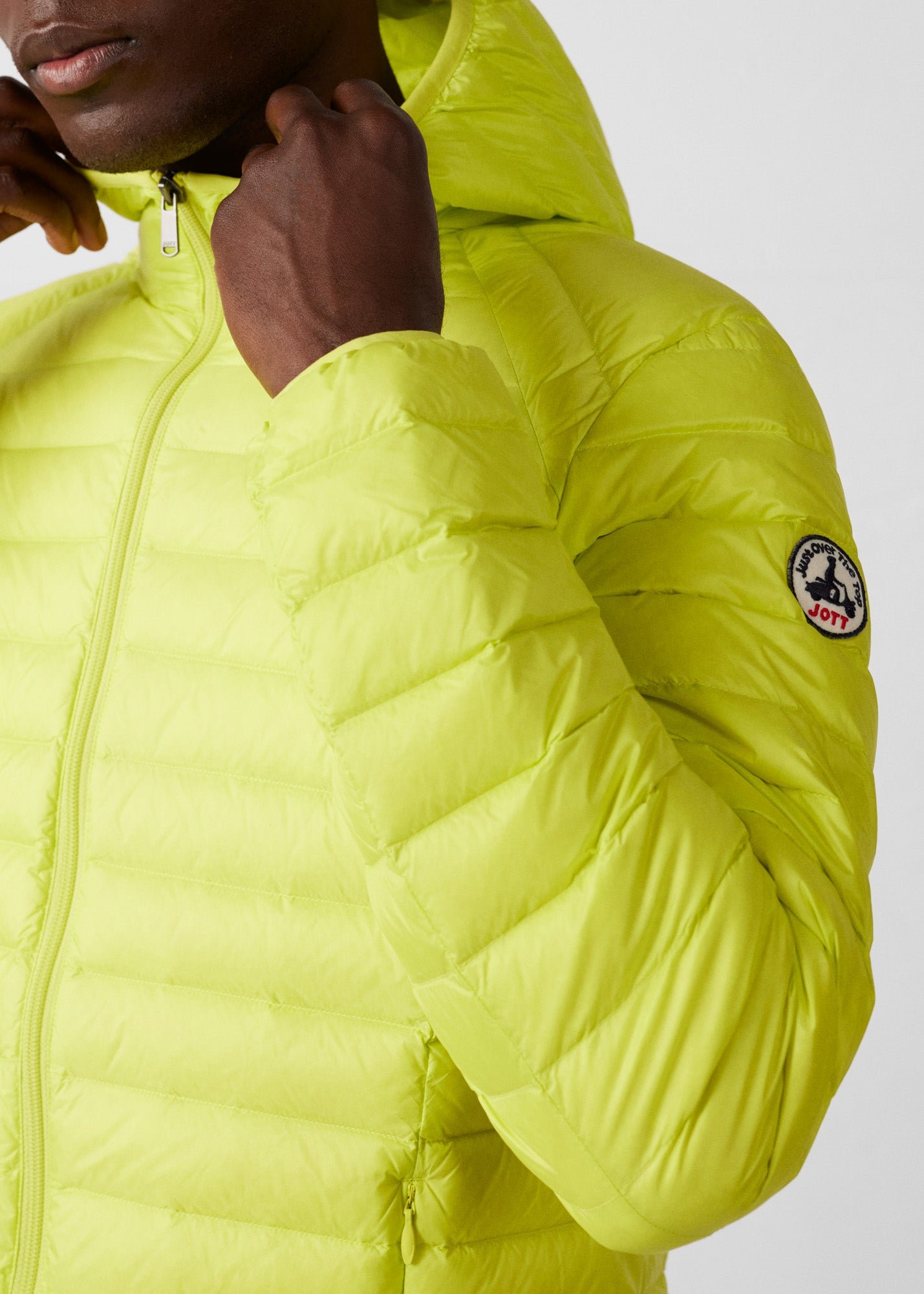 Lightweight hooded puffer jacket nico JOTT Yellow