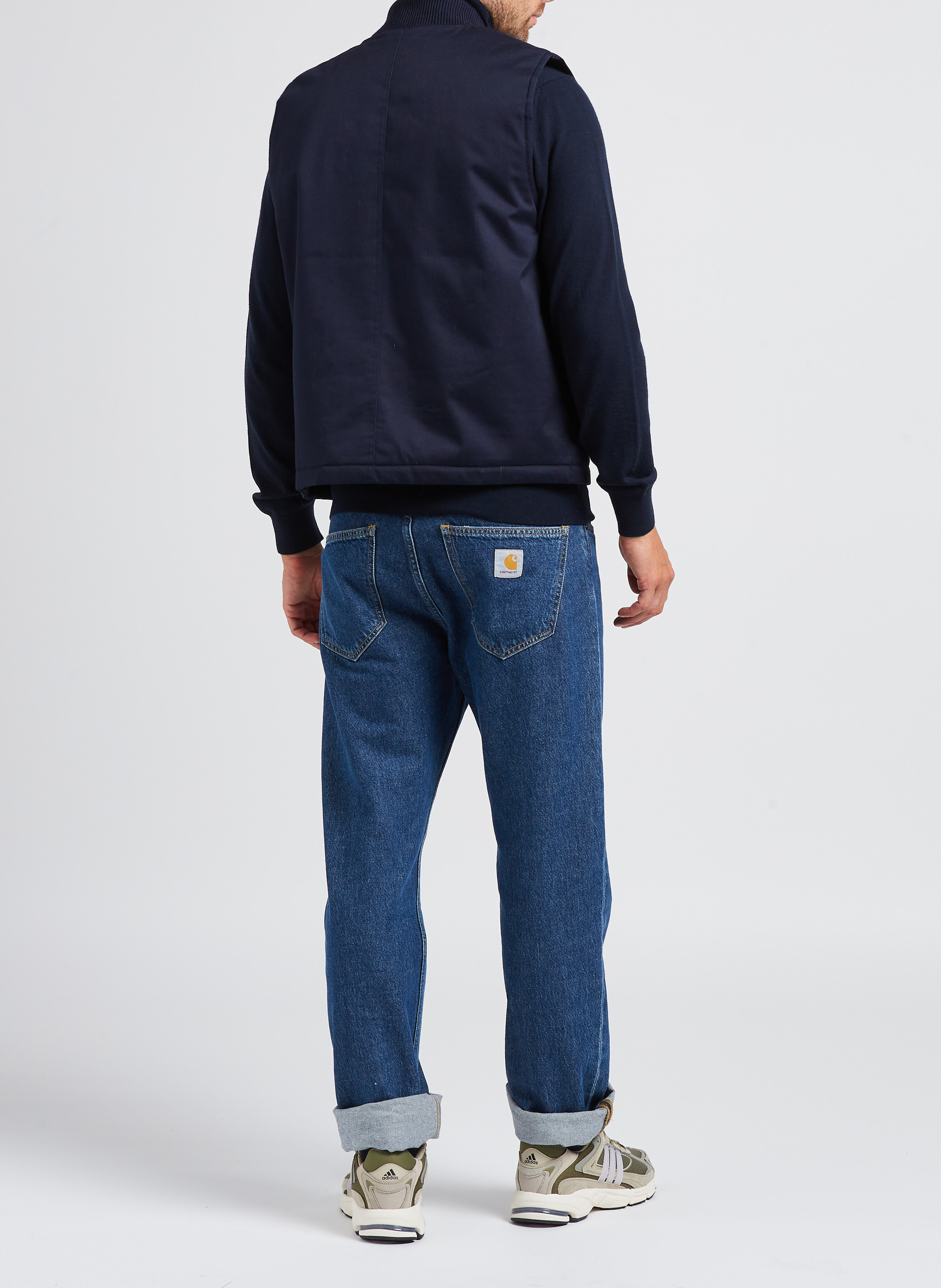 Sleeveless cotton-blend jacket LES DEUX Blue