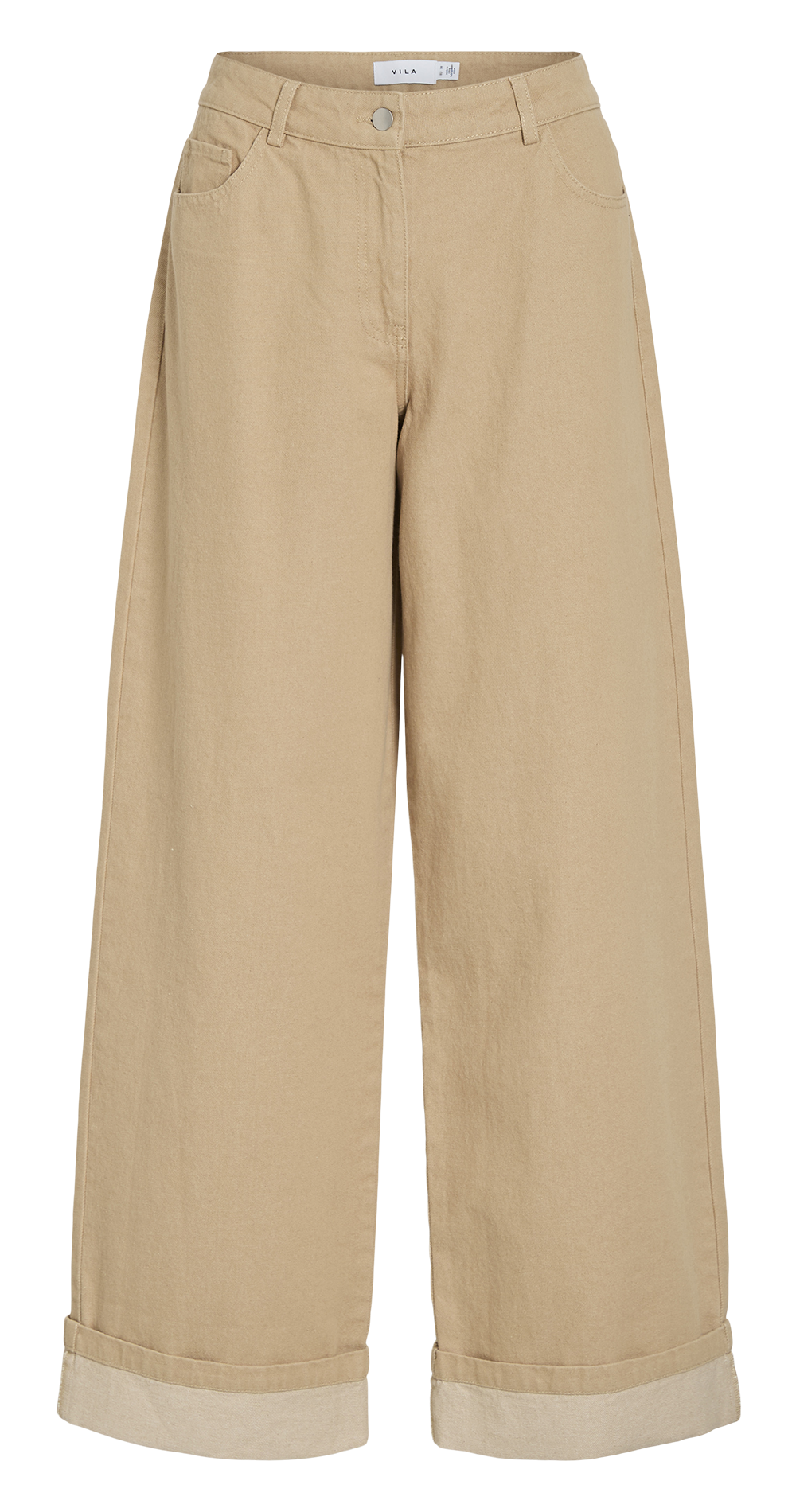 Grote katoenen jeans VILA Bruin