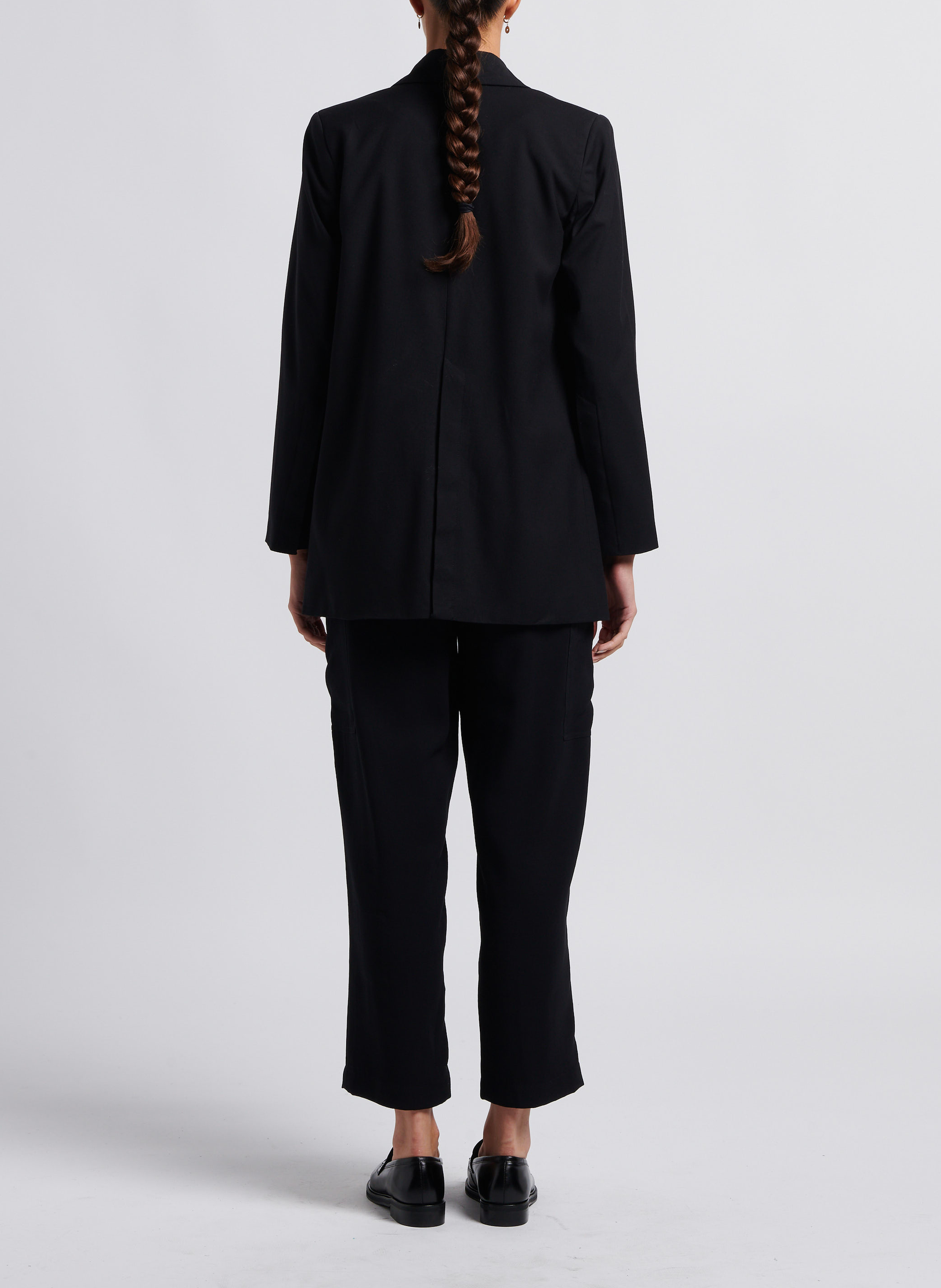 Pantalon cargo taille haute large VILA Noir