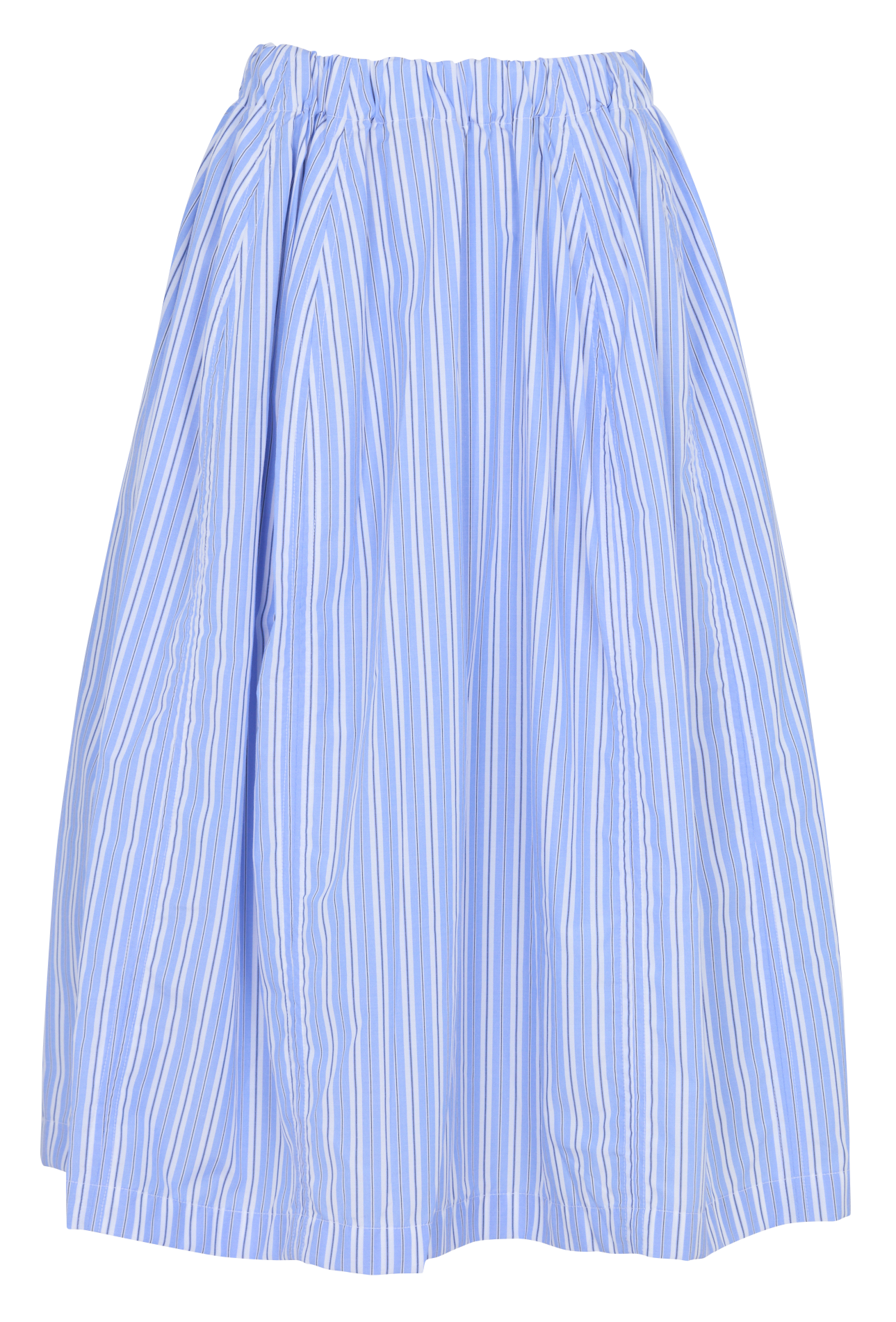 Ausgestellter, gestreifter Midirock BELLEROSE Blau