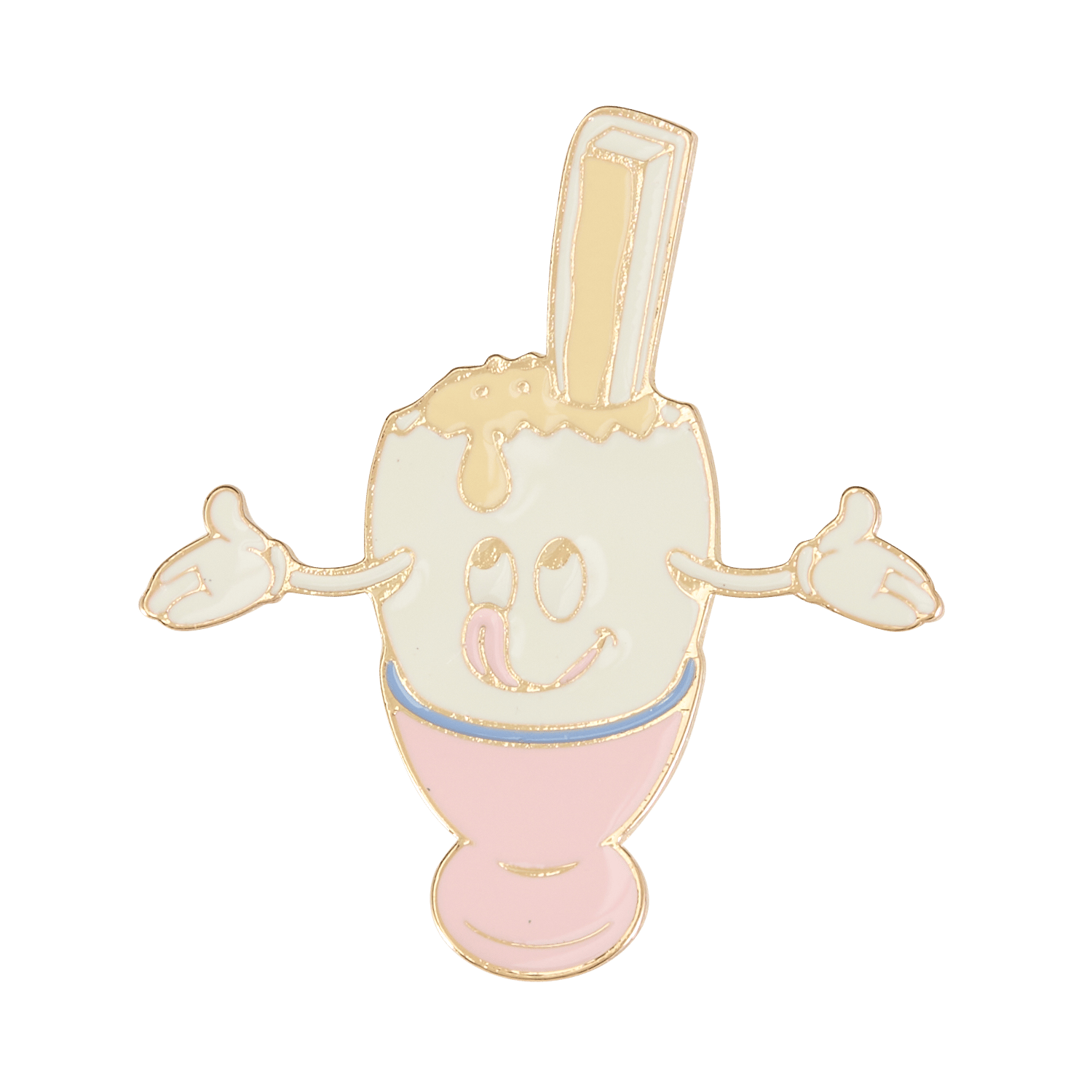 Mixed brass brooch DES PETITS HAUTS Golden