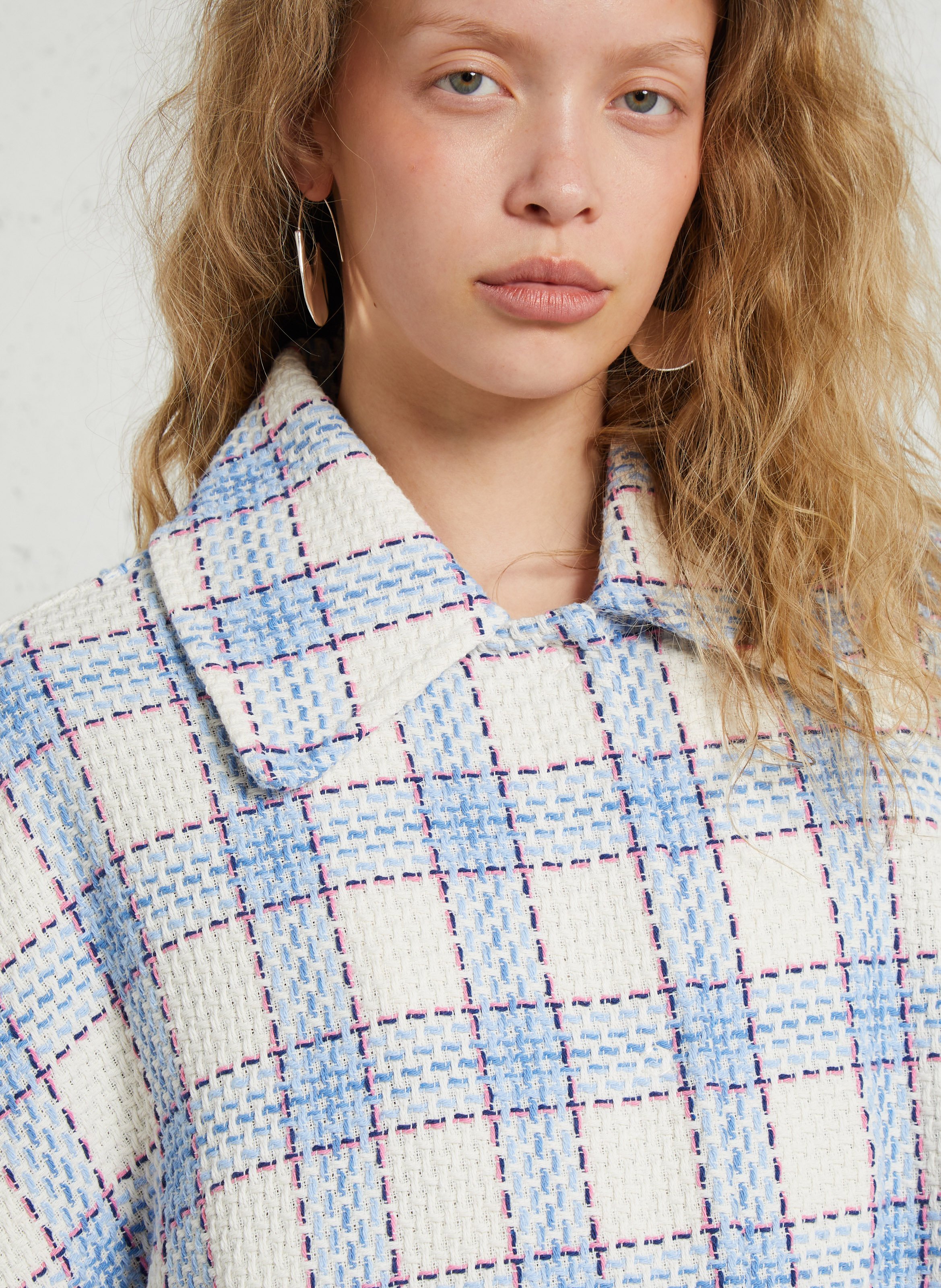 Cotton and linen shirt with classic collar PLEASE Beige