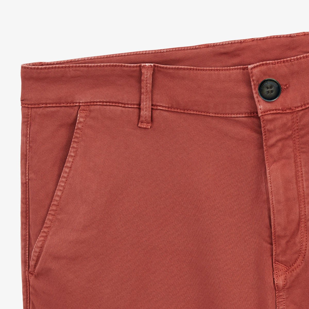 Bermuda coupe droite en coton stretch SERGE BLANCO Orange