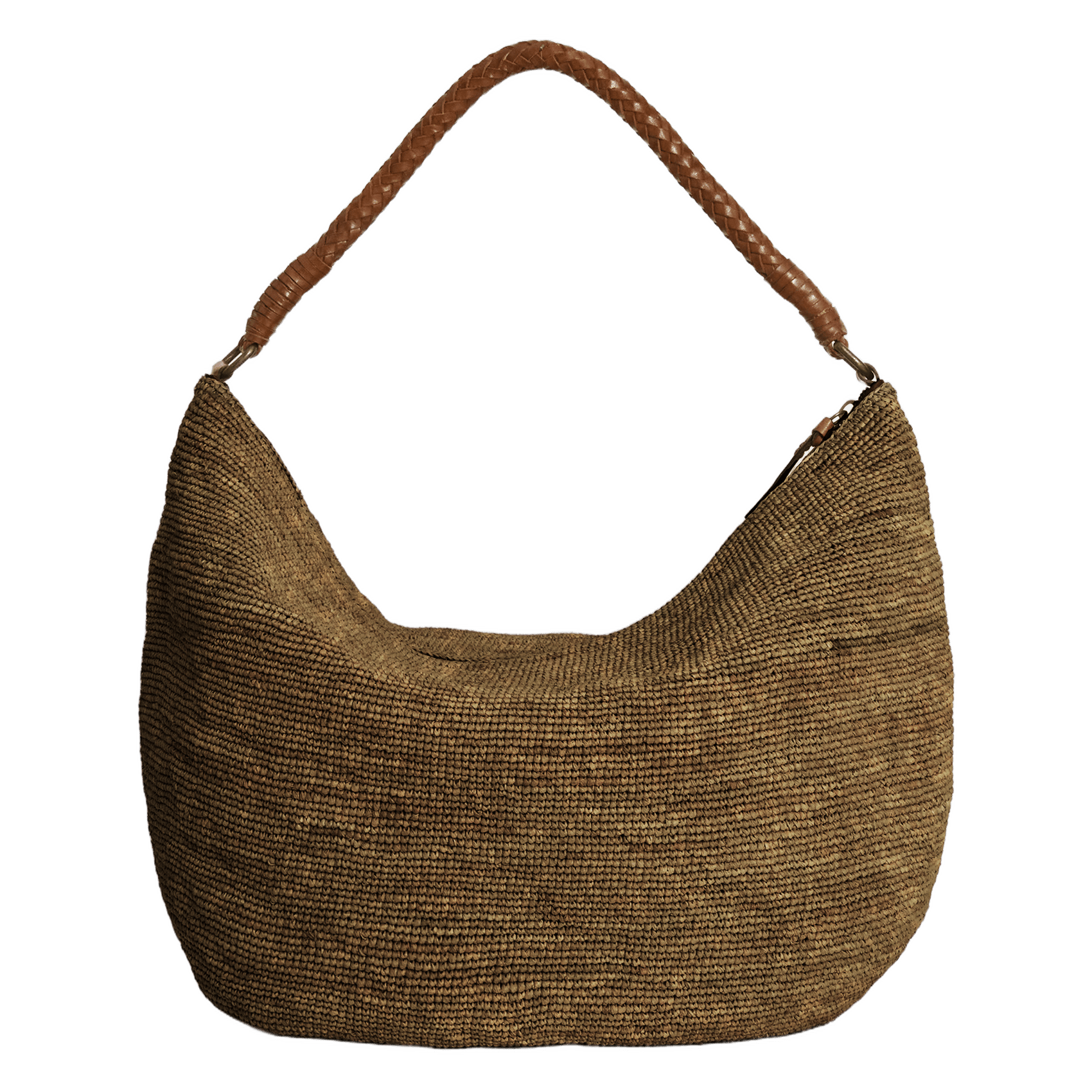 Raffia shoulder bag IBELIV Brown