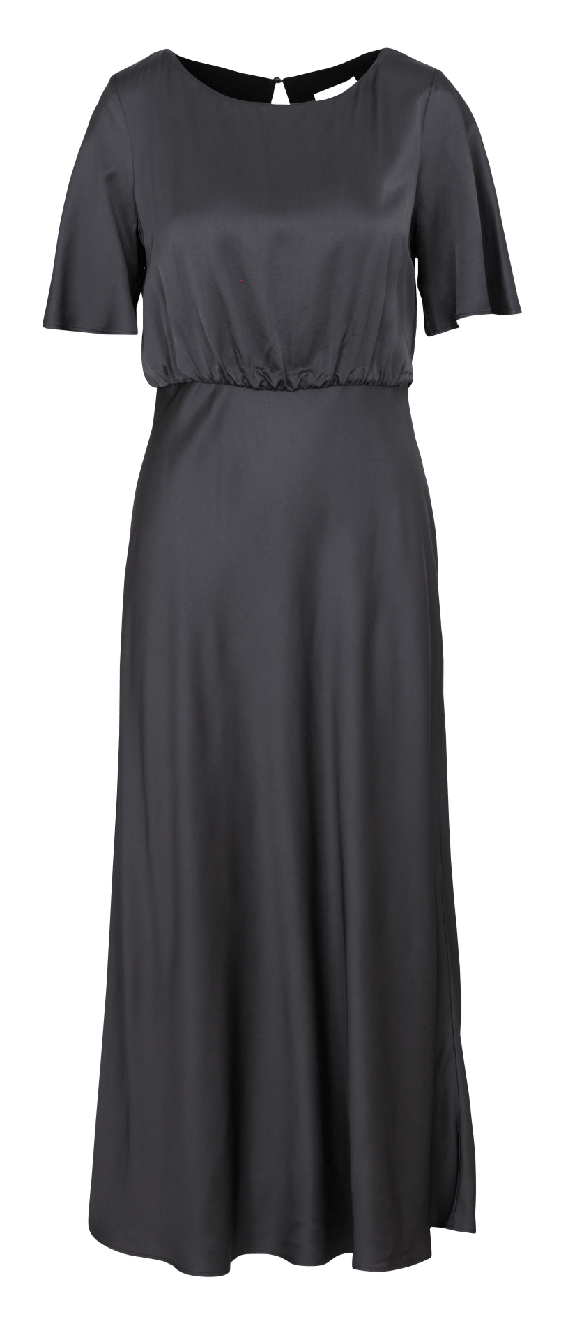 Robe longue satinée col rond  MAISON 123 Gris