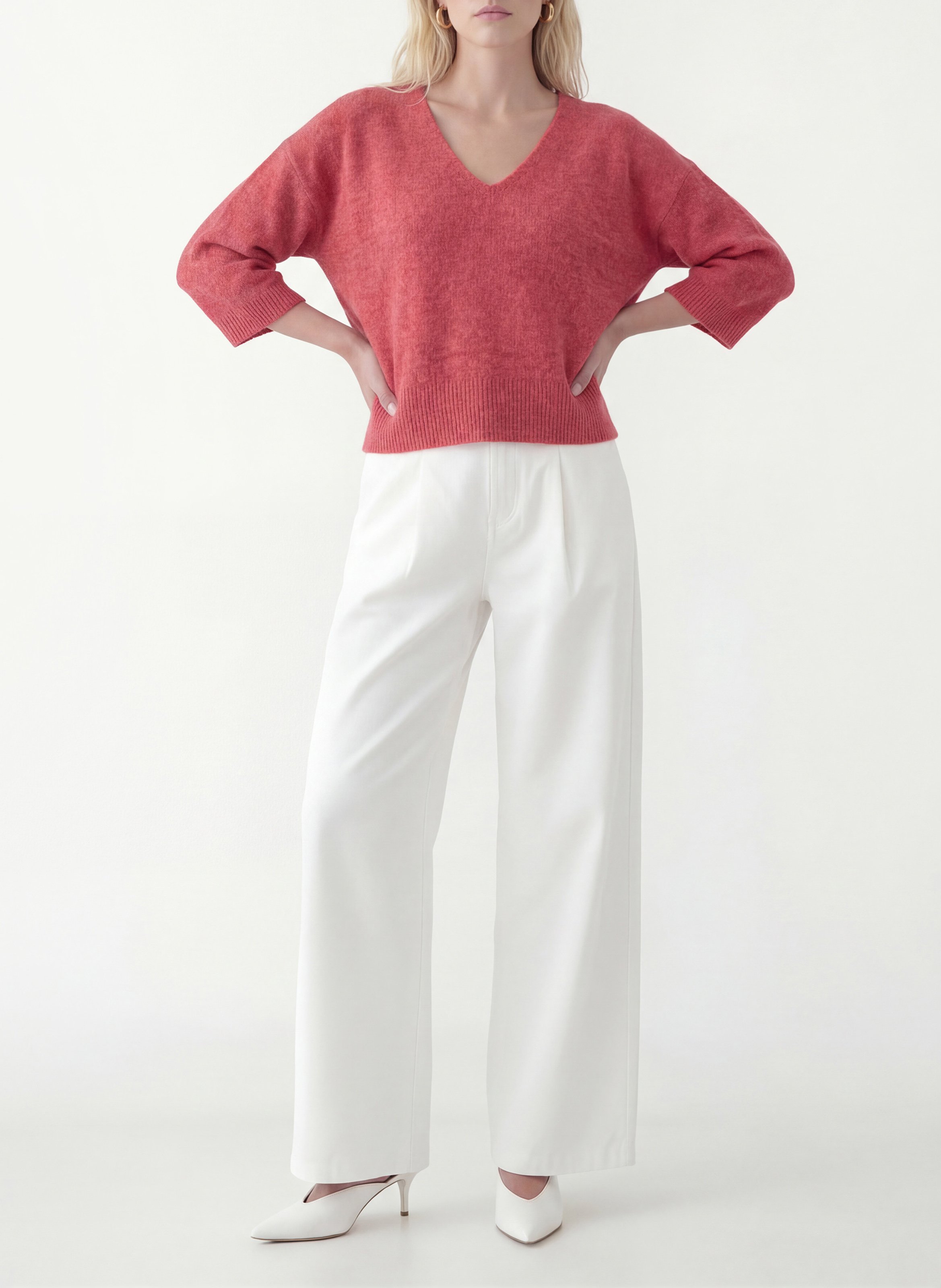 Pullover mit V-Ausschnitt KOOKAI Rot