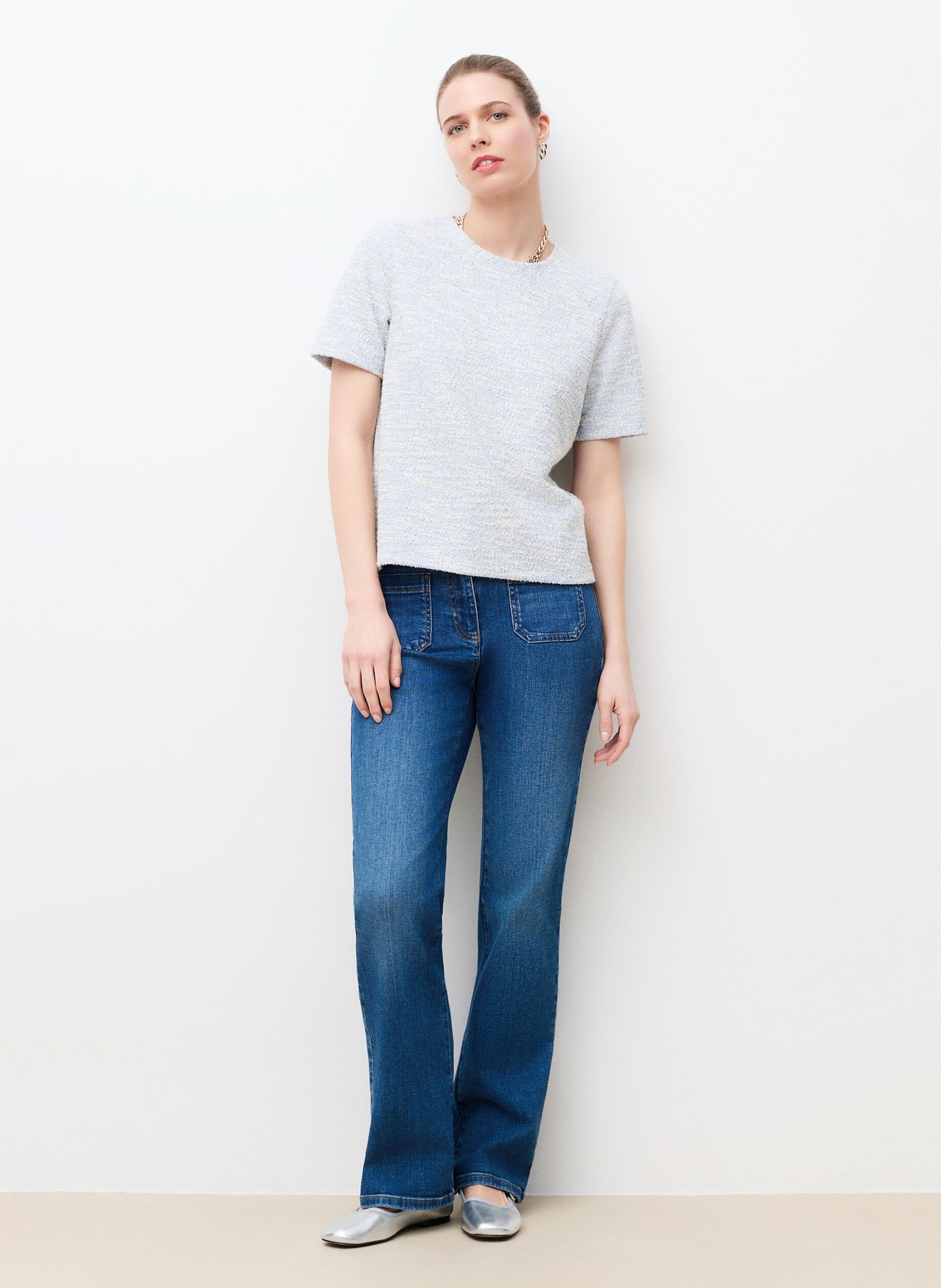 Camiseta con cuello redondo CAROLL Azul