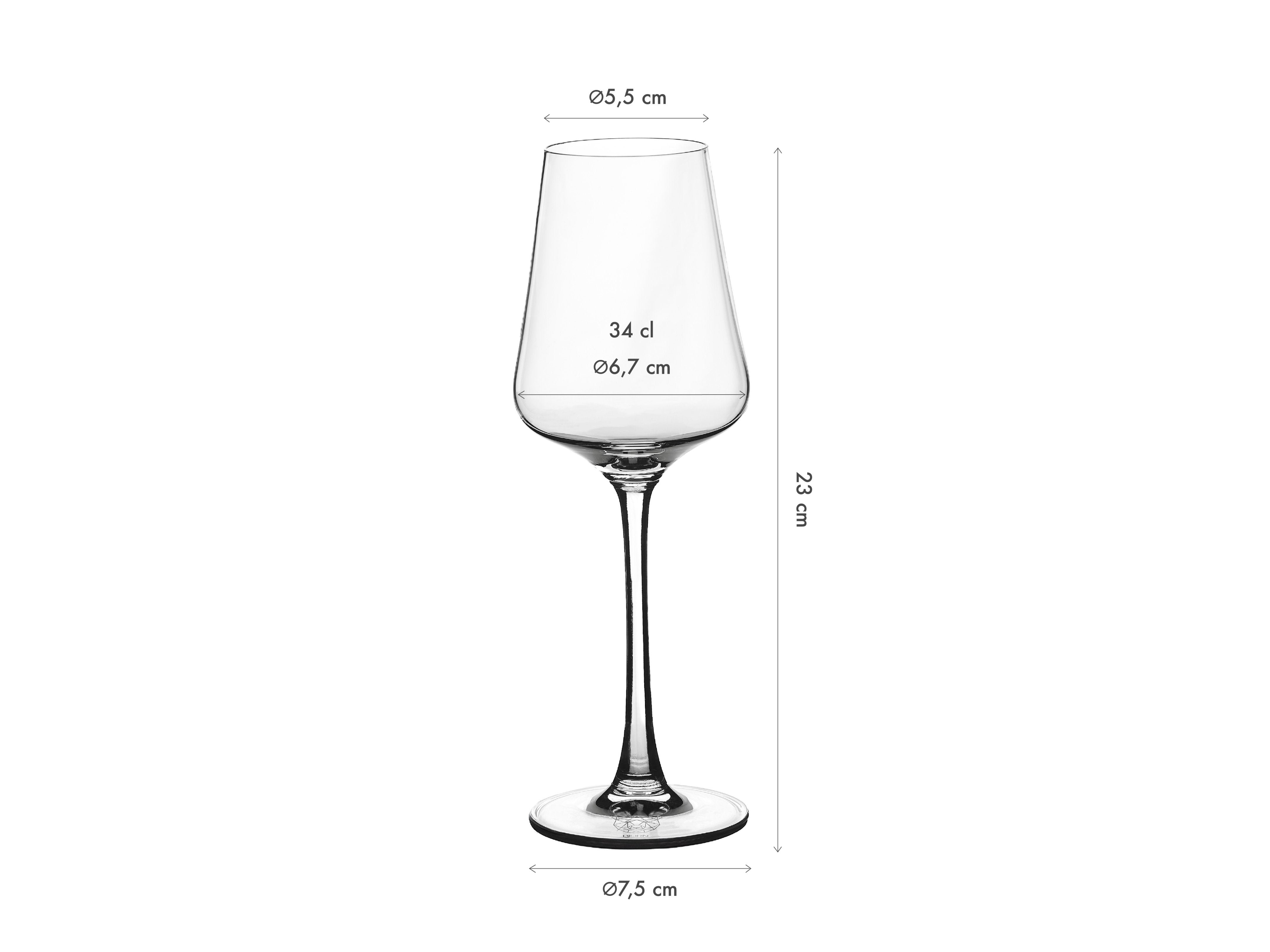 Verre à pied 34cl lagom - 6 pièces BJORN Transparent
