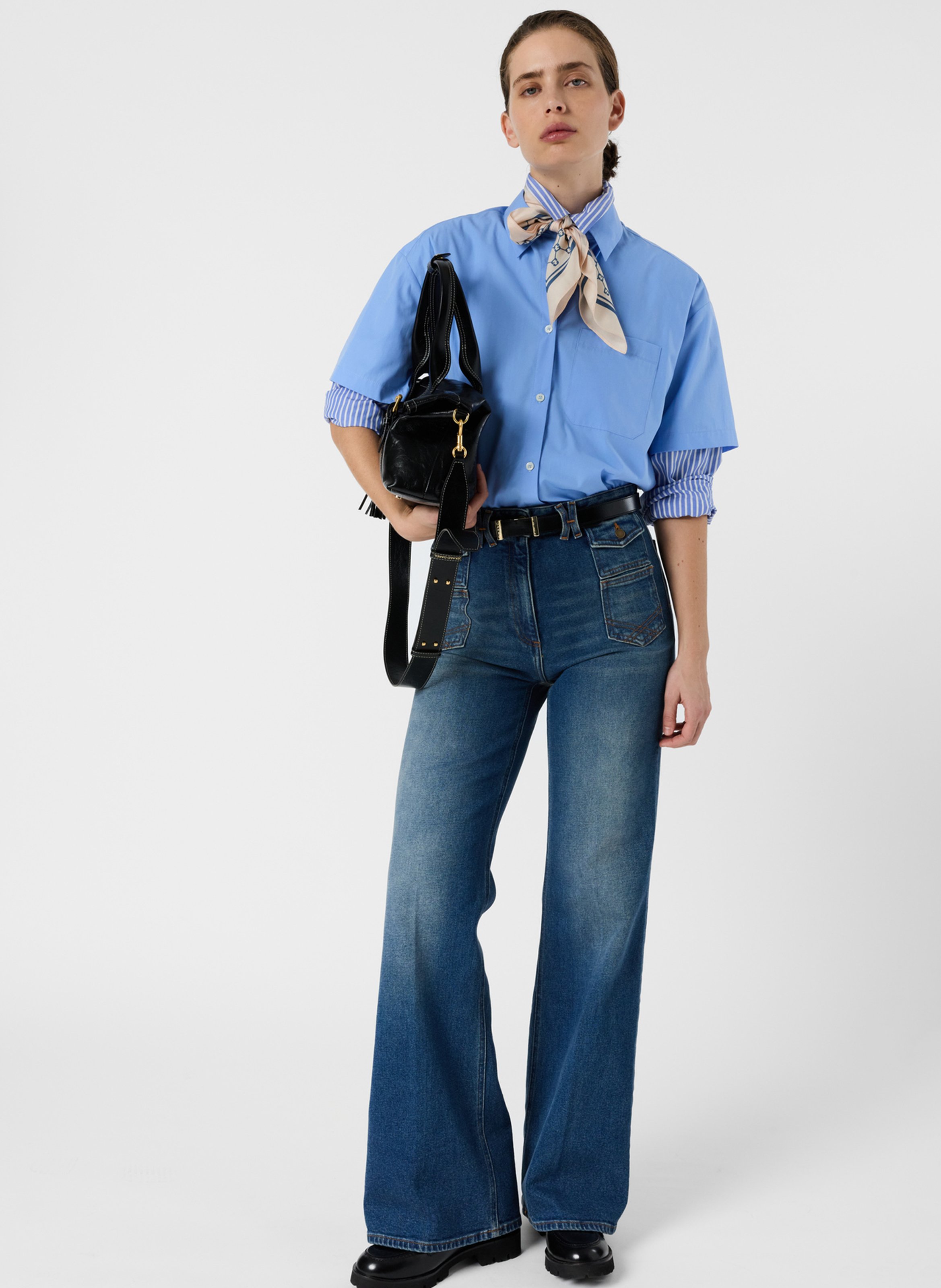 Baumwollhemd mit klassischem Kragen GERARD DAREL Blau