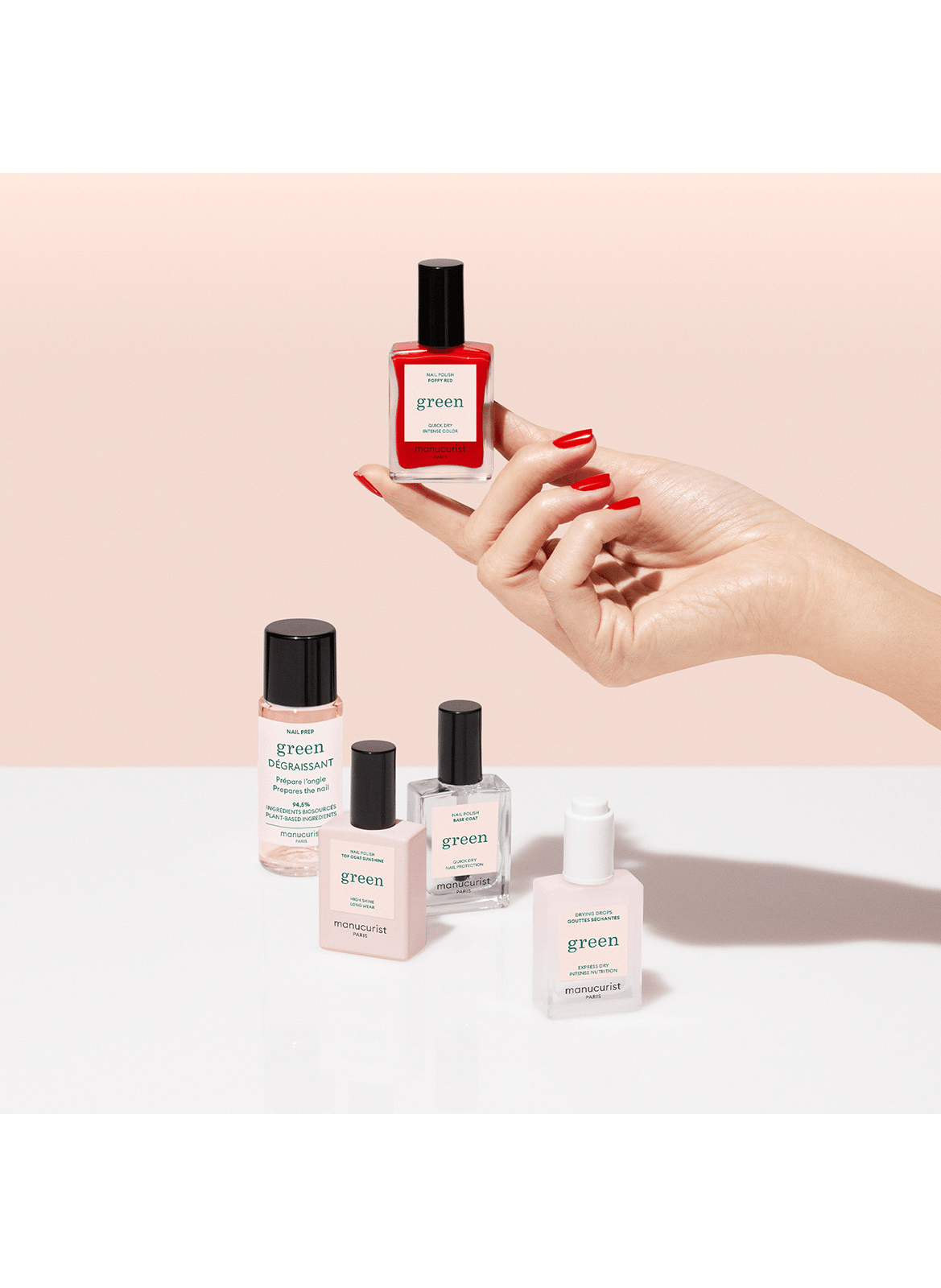 Kit system Green MANUCURIST Poppy red