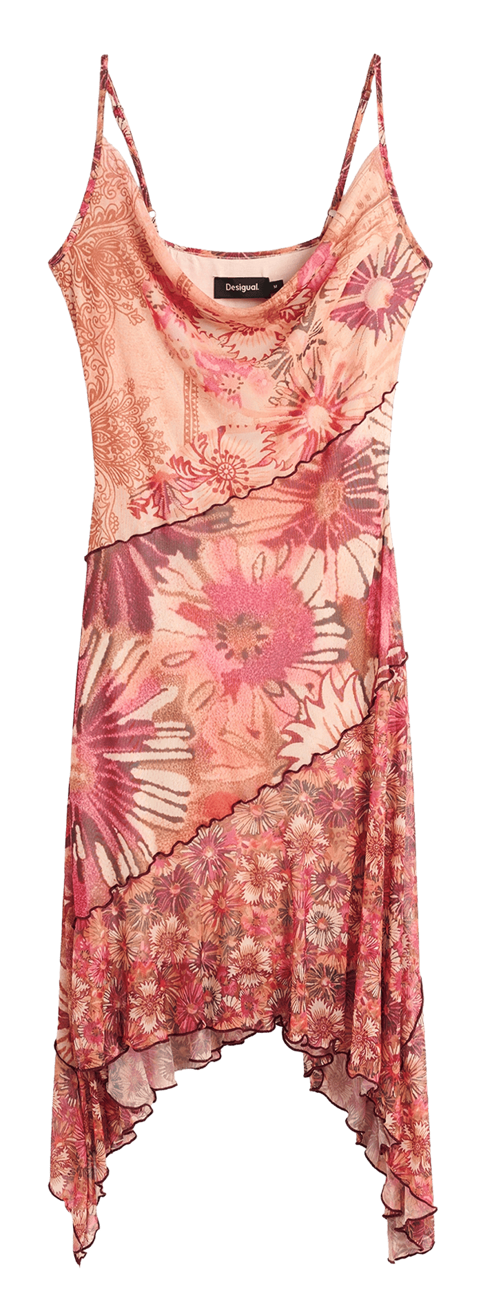 Robe courte col bénitier imprimé DESIGUAL Multicolore