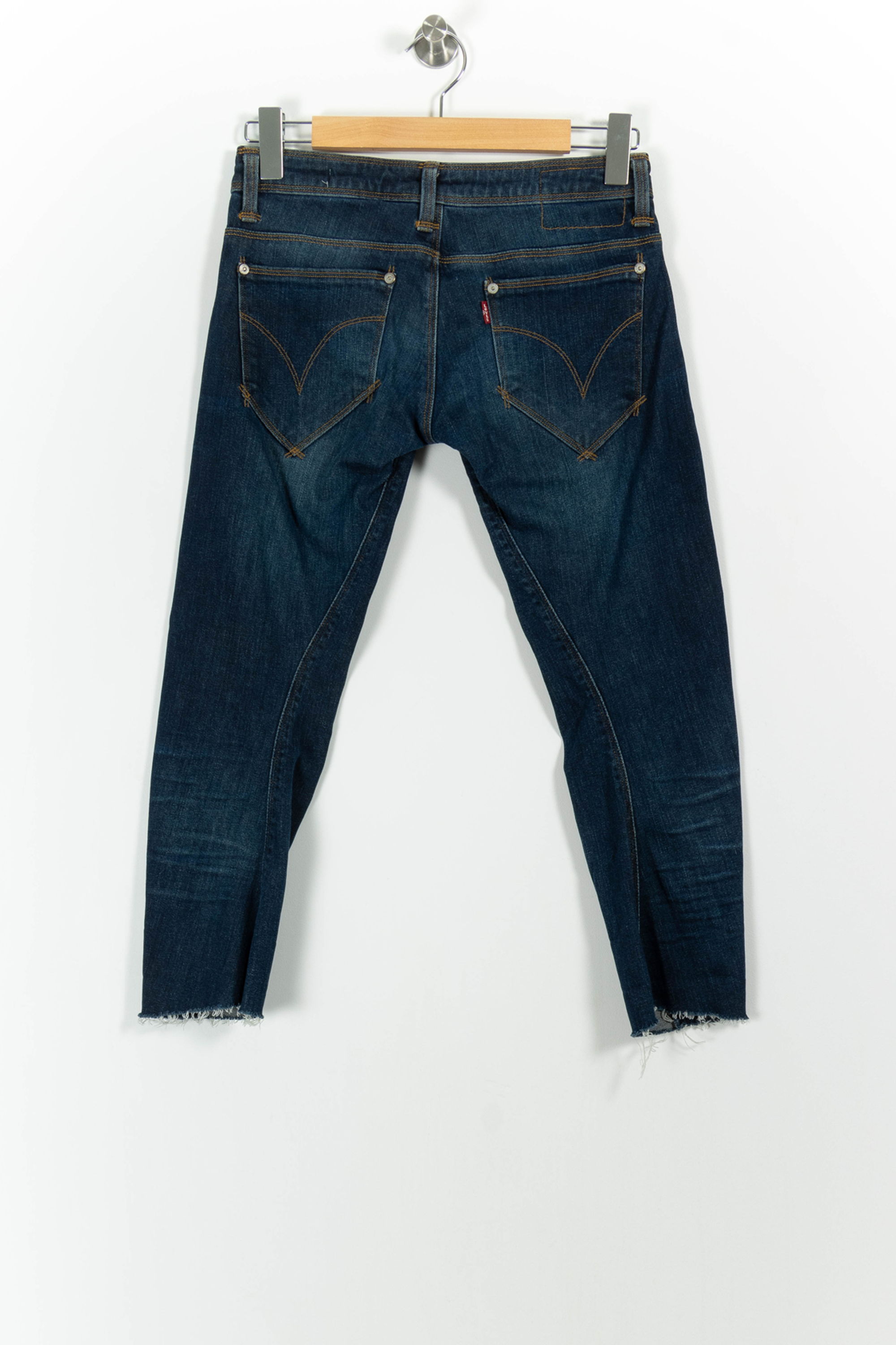 Cropped slim jeans with studs LEVI'S - Seconde main Blue
