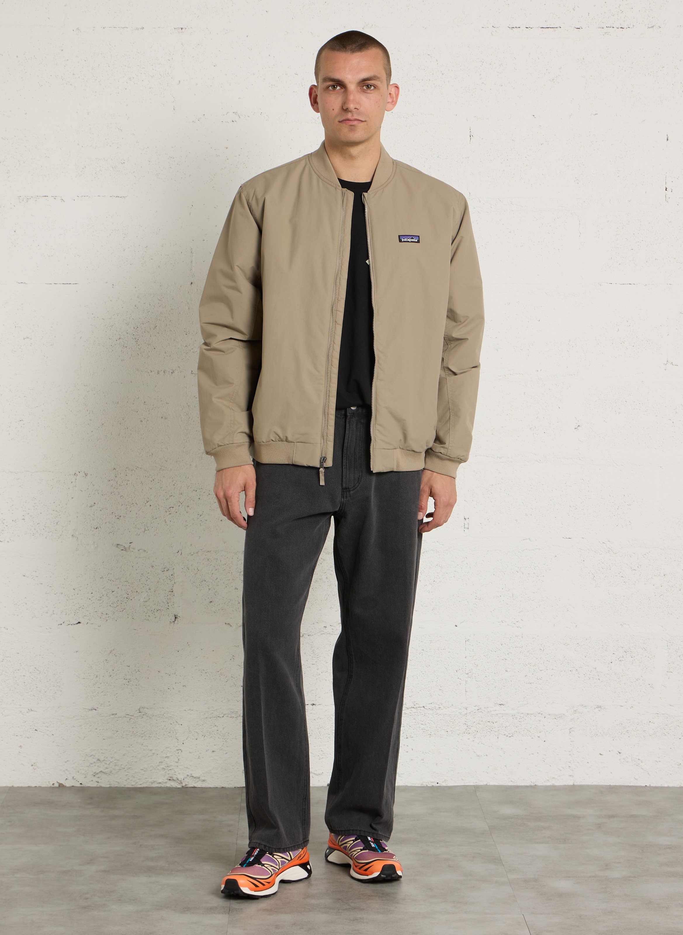 Solid Oversized Zip-up Jacket PATAGONIA Khaki