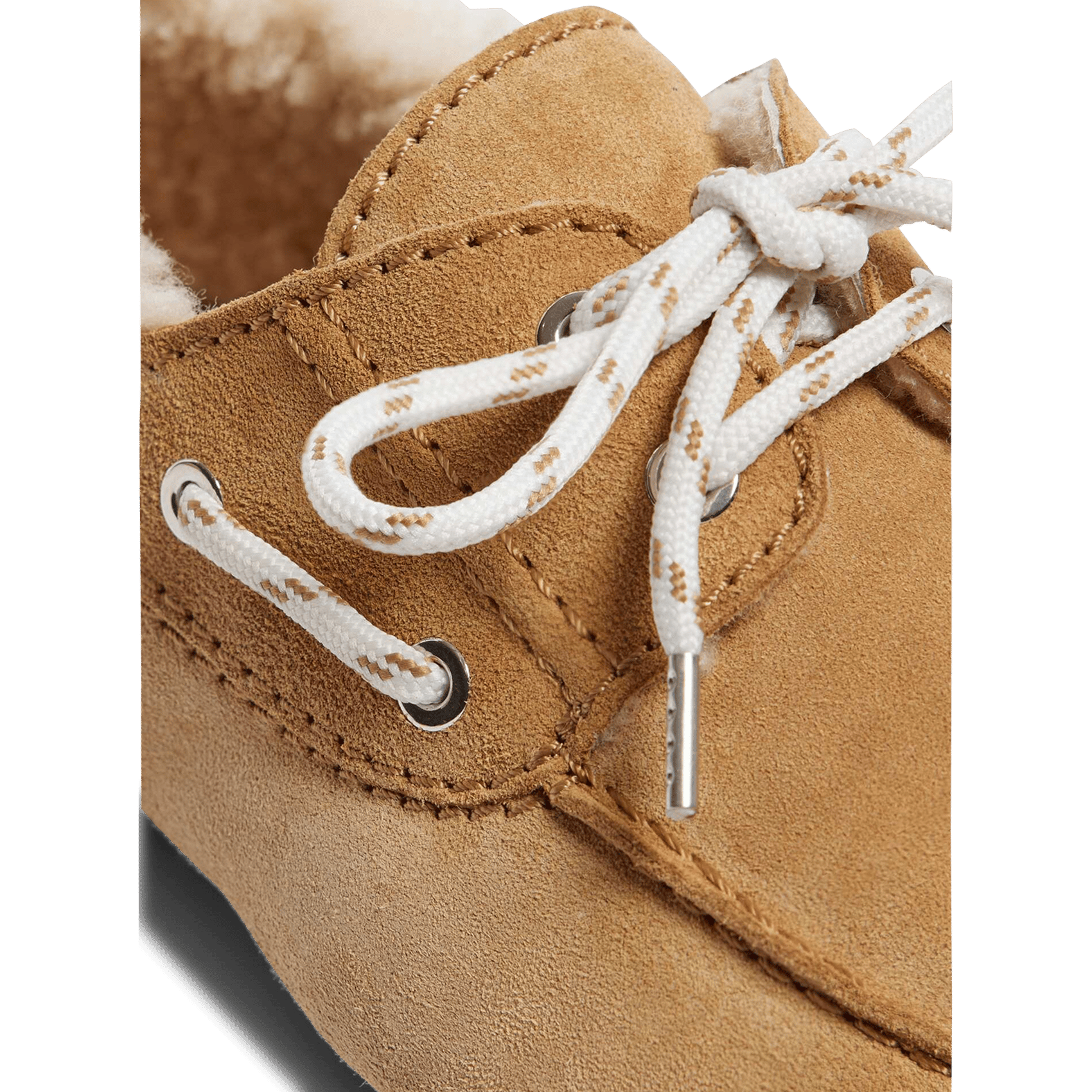 Effen leren mocassins met veters SANDRO Bruin