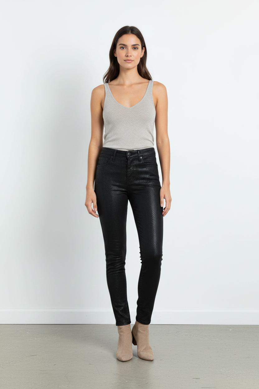 Cropped slim jeans with studs LEVI'S - Seconde main Black