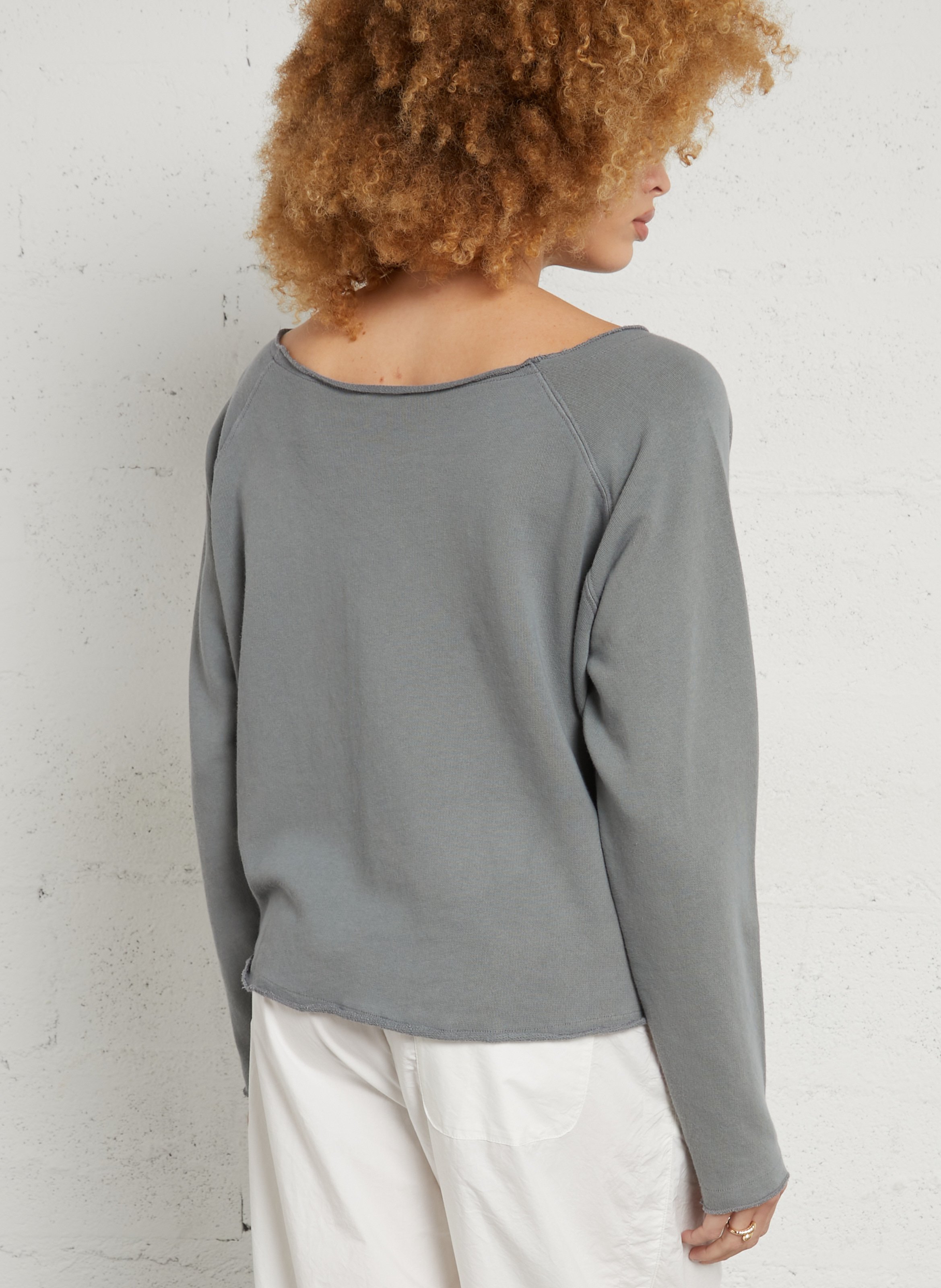 Sweat en coton col bateau AMERICAN VINTAGE Noir