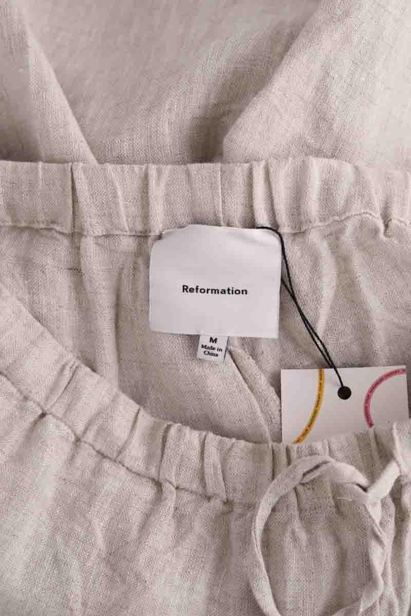 Straight-leg pants REFORMATION - Seconde Main Beige