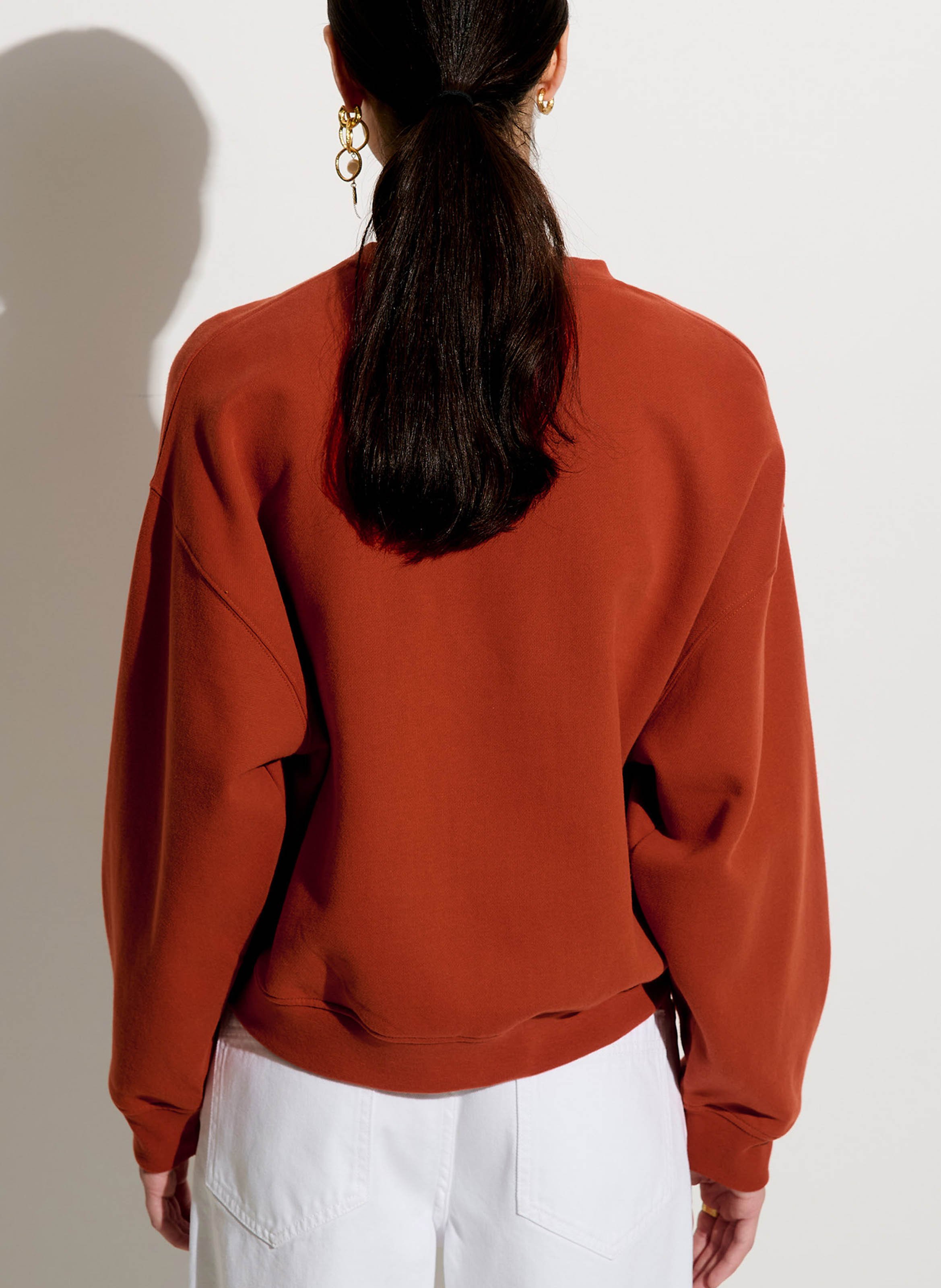 Cotton round-neck sweatshirt SESSUN Red