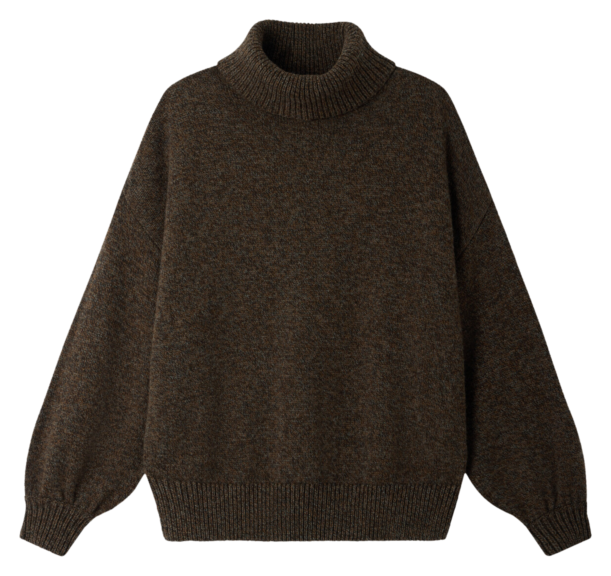 Oversize Rollkragenpullover aus Wolle und Kaschmir SESSUN Braun