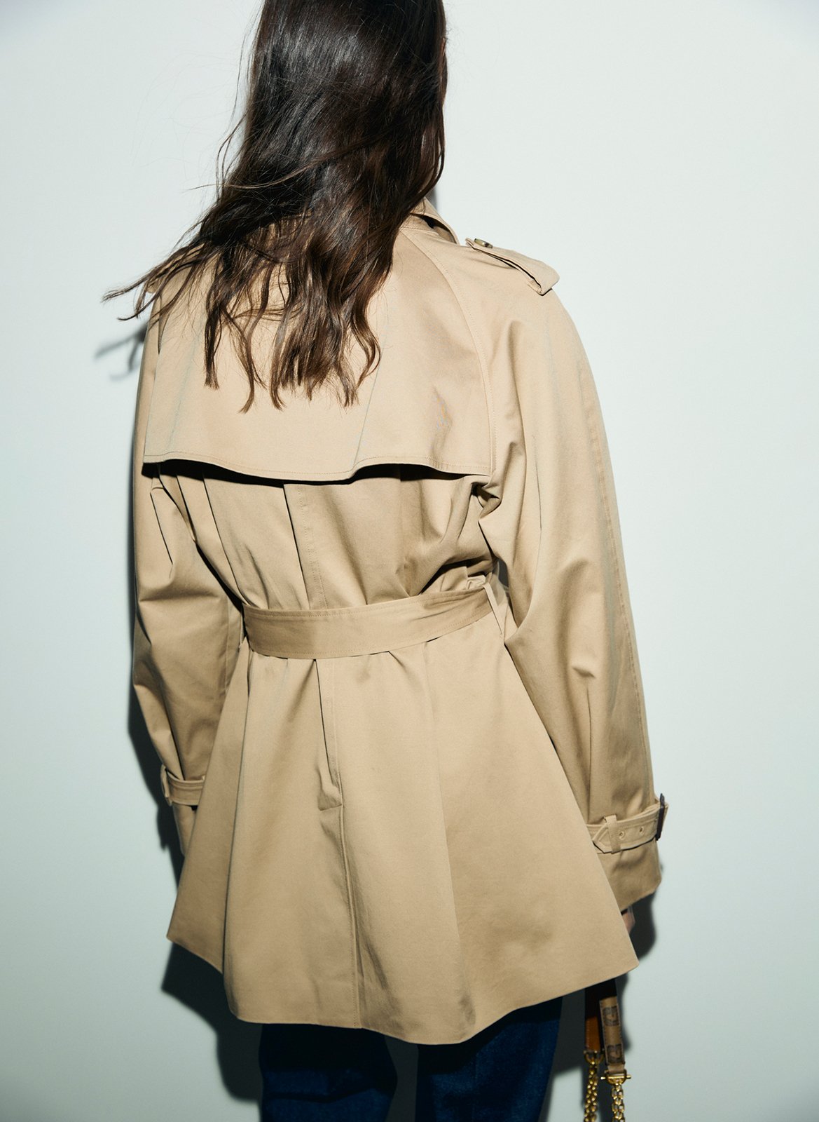 Buttoned belted trench coat GERARD DAREL Beige