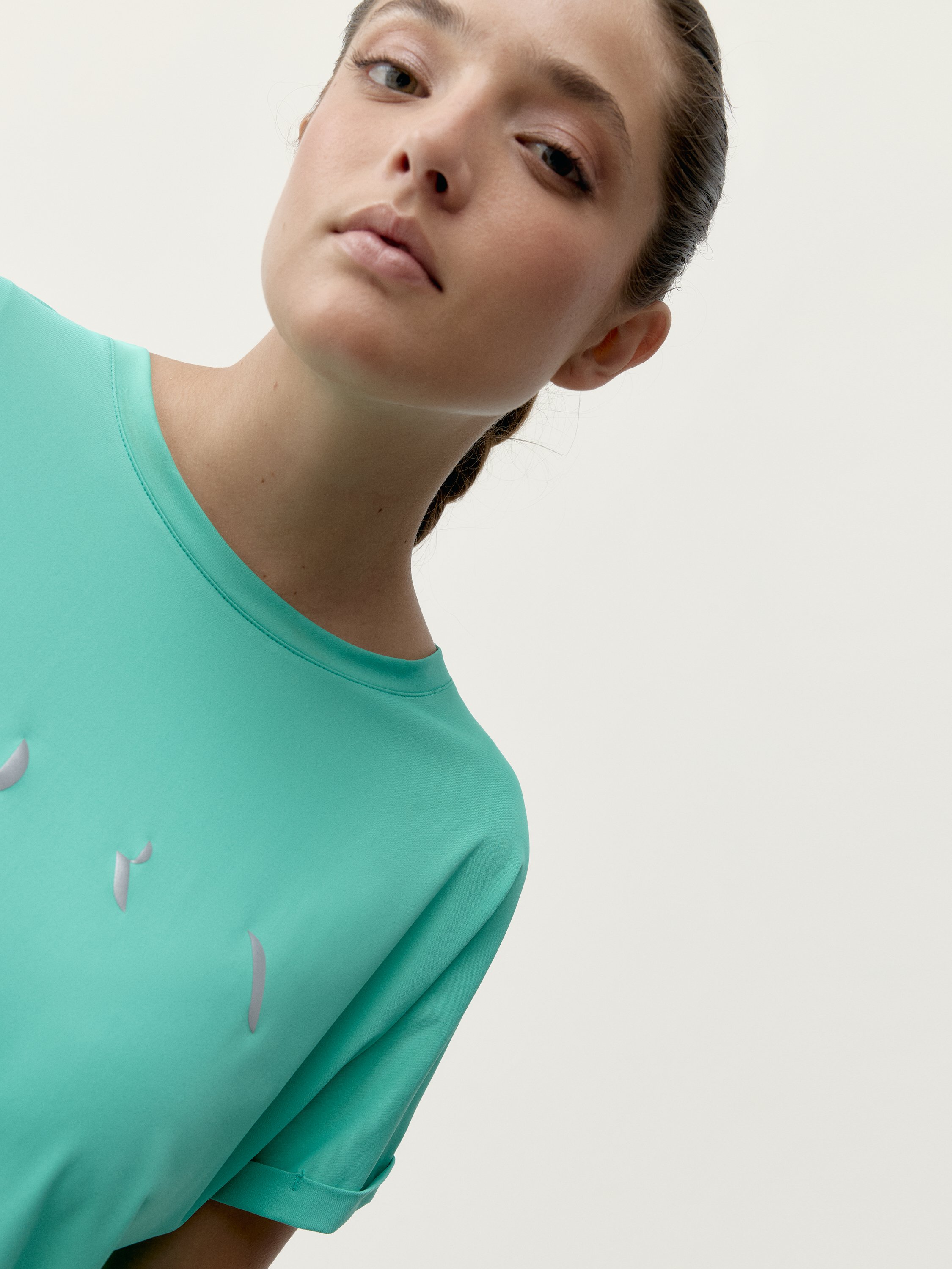 Short-sleeved azami t-shirt | Blue BORN Women
