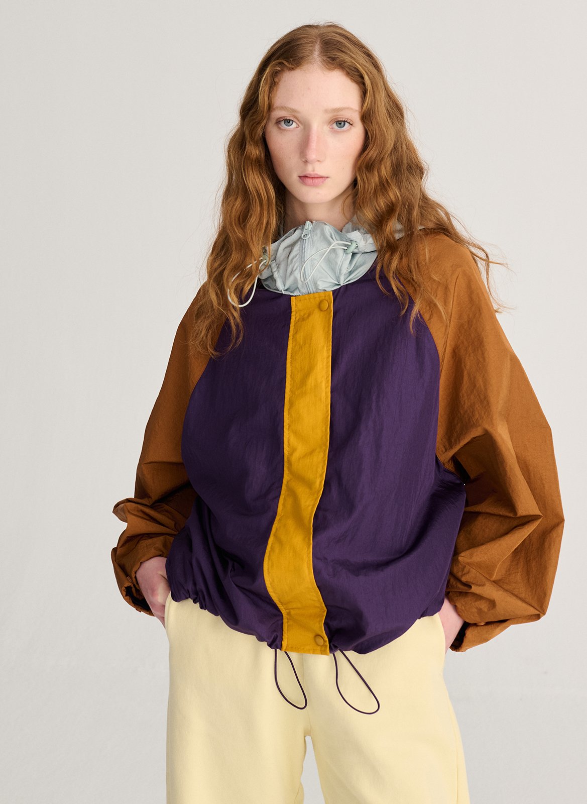 Veste color block à col à capuche BOBO CHOSES Marron
