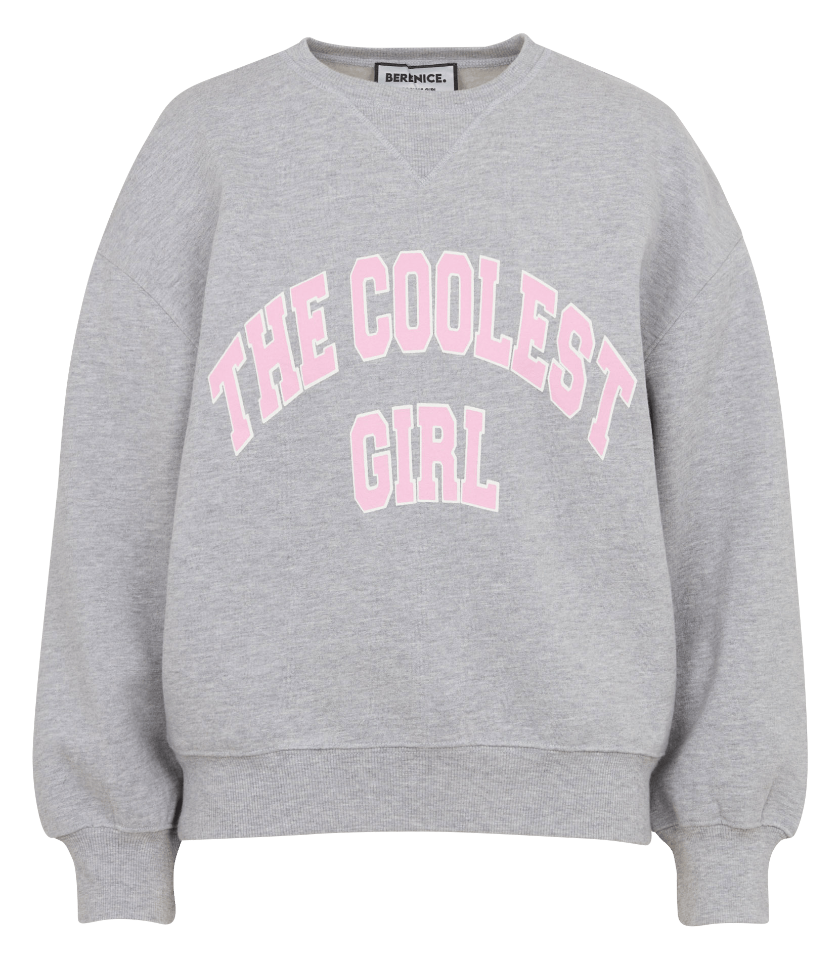 Sweat col rond en coton mélangé BERENICE Gris