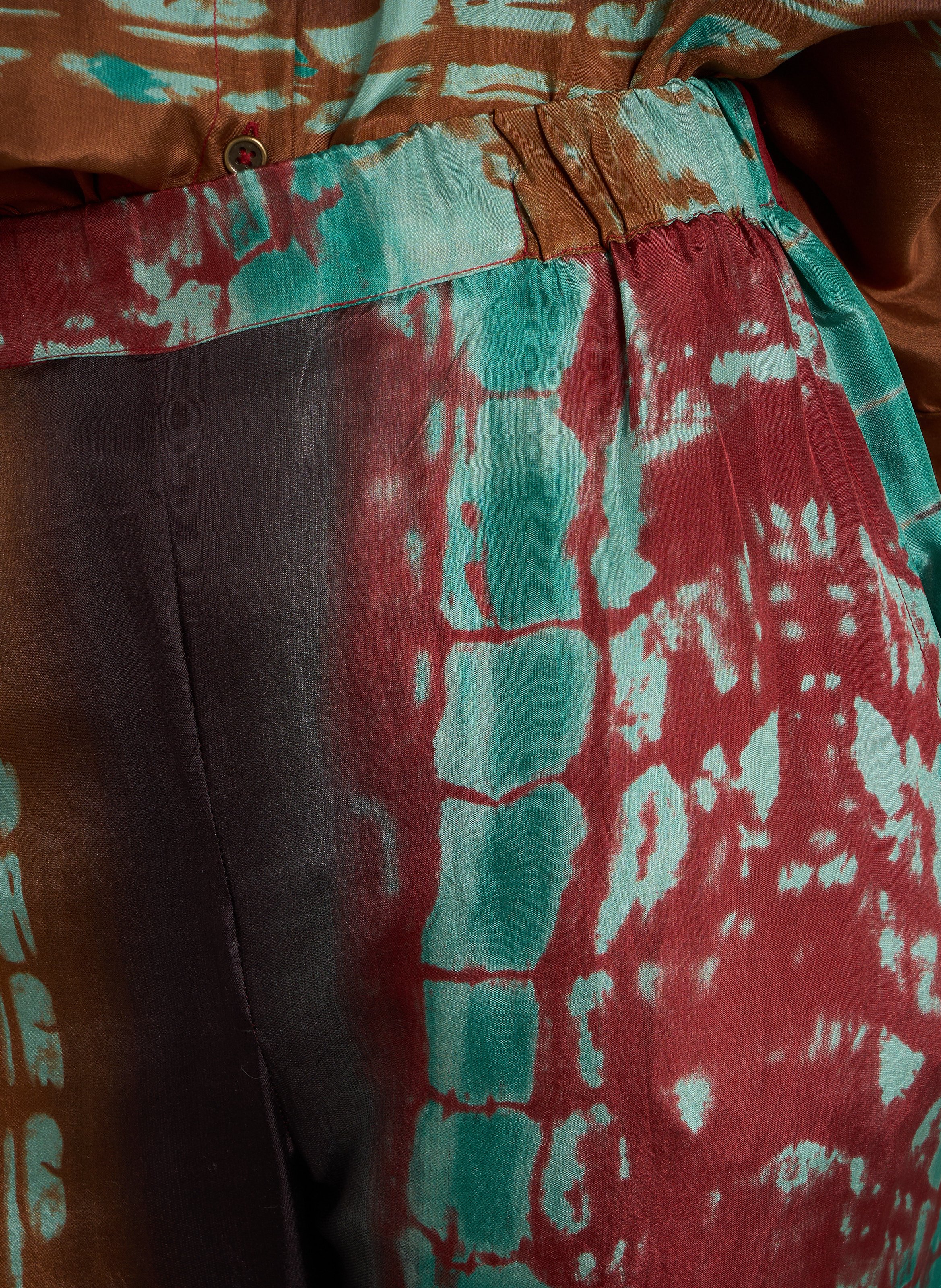 Pantalon large imprimé en soie MES DEMOISELLES Multicolore
