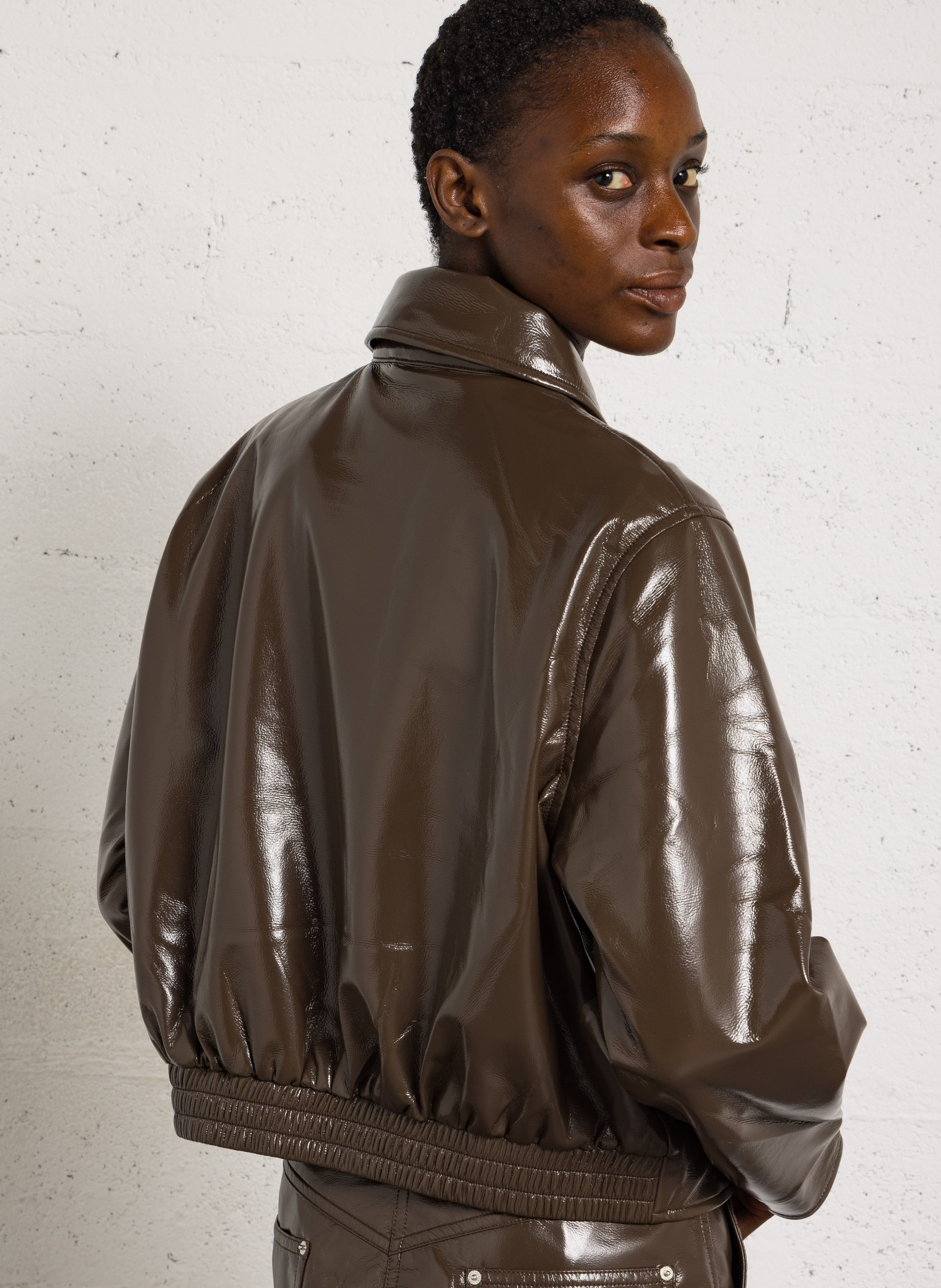 Veste col classique effet cuir BELLEROSE Noir