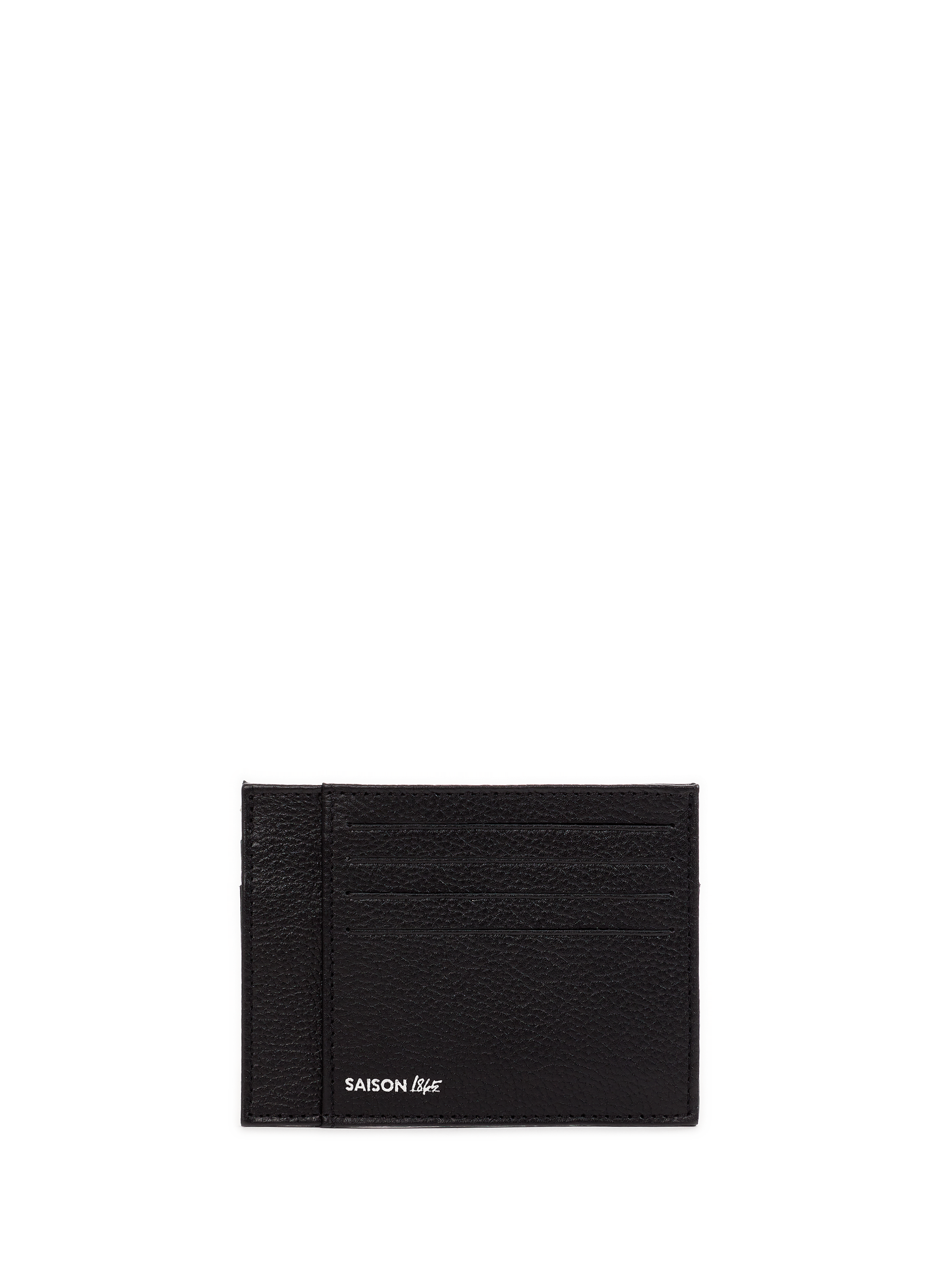 Leather Card Holder PM FRA 575 V ID Multi Simple V SAISON 1865 Black