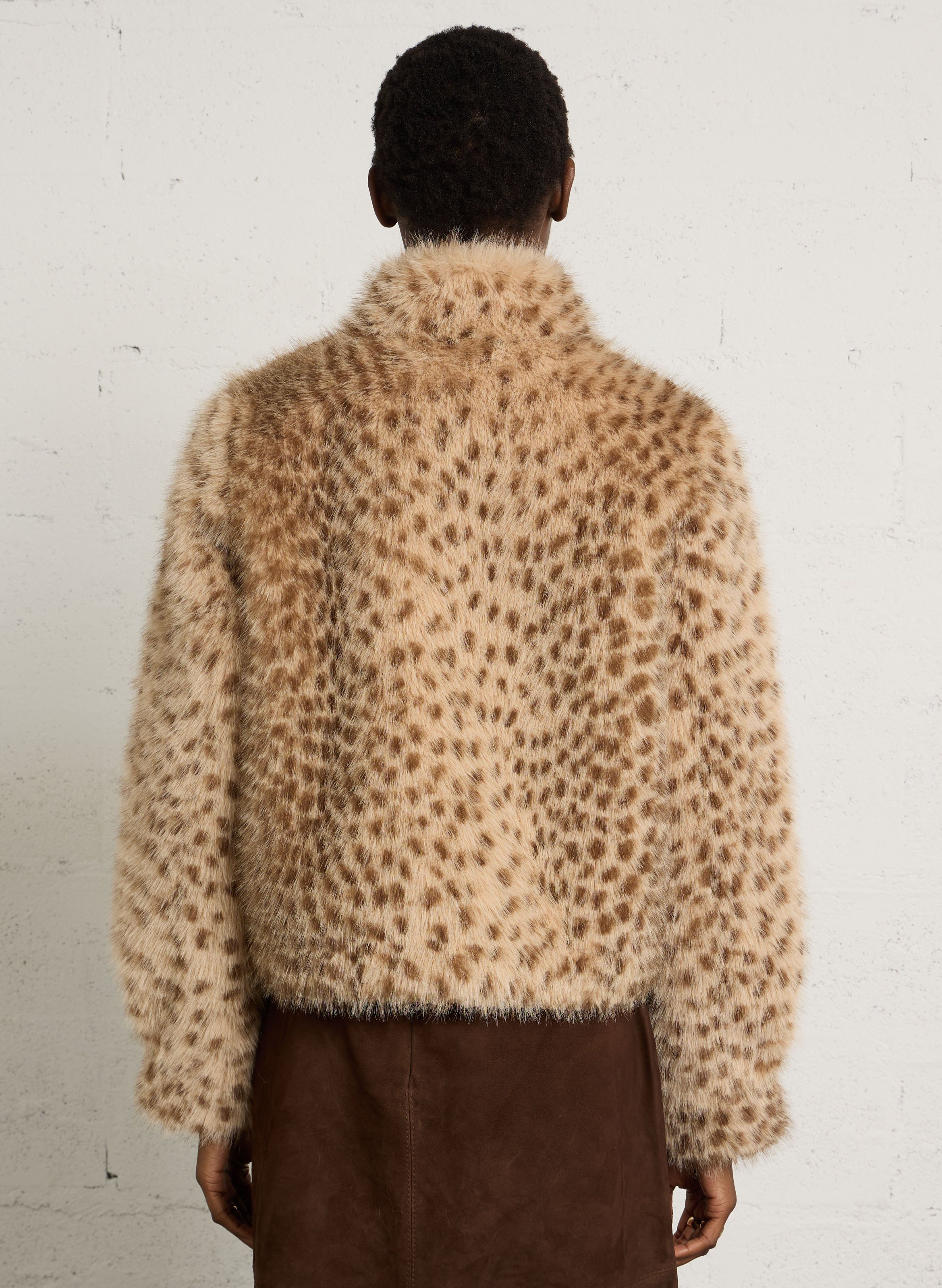 Veste col montant en fausse fourrure BELLEROSE Multicolore