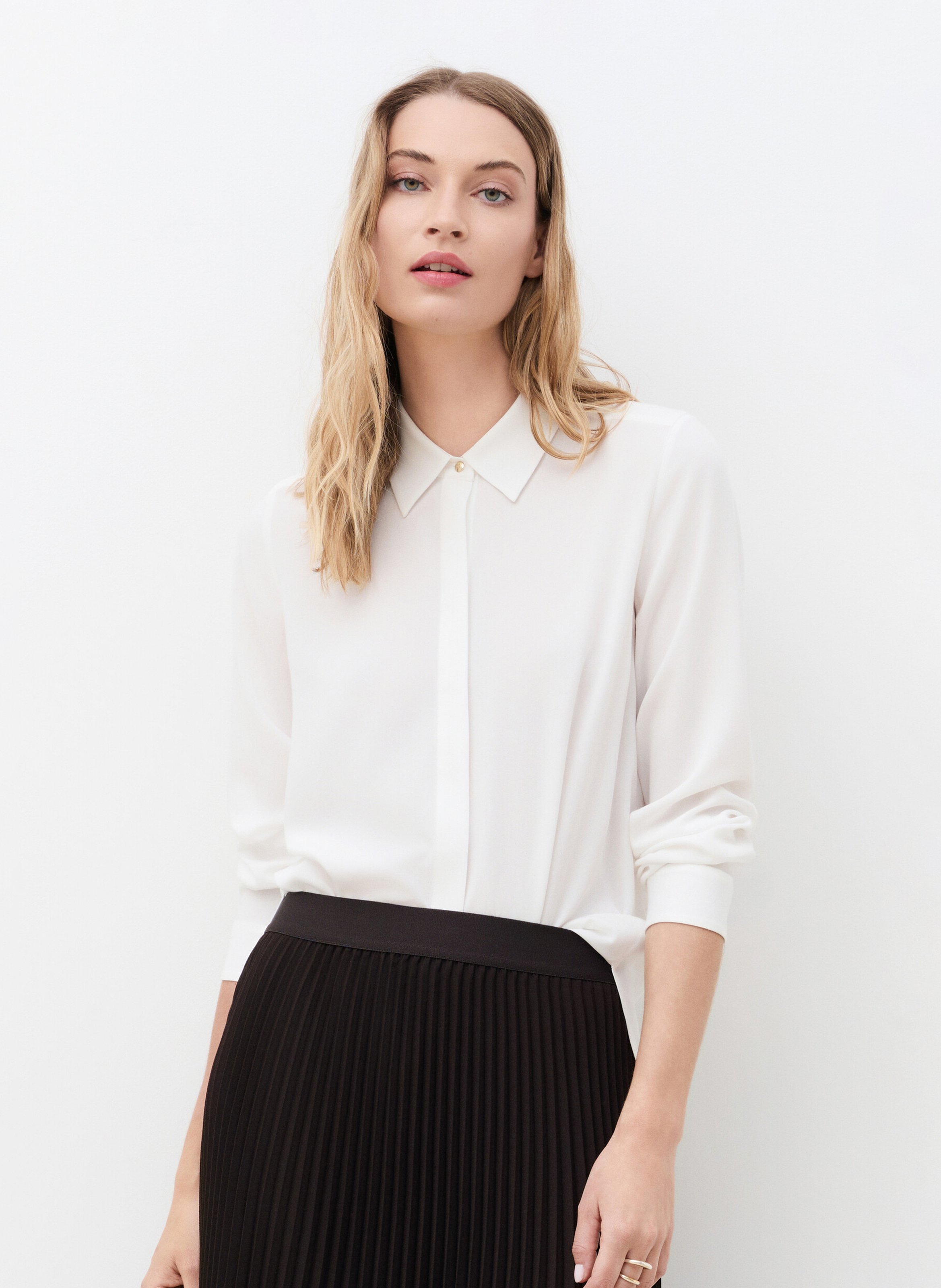Chemise col classique CAROLL Beige