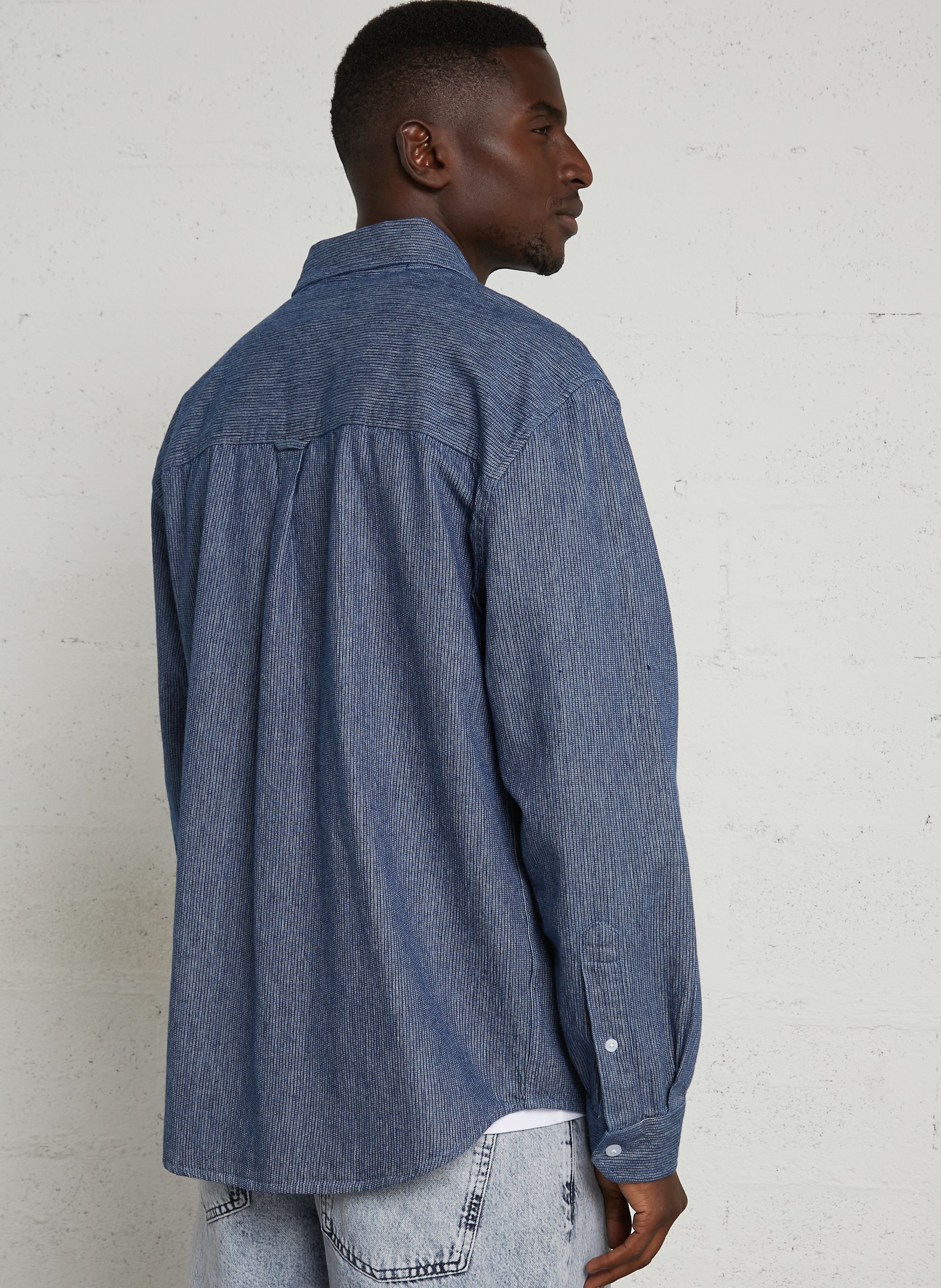 Chemise ample en coton biologique FARAH Bleu
