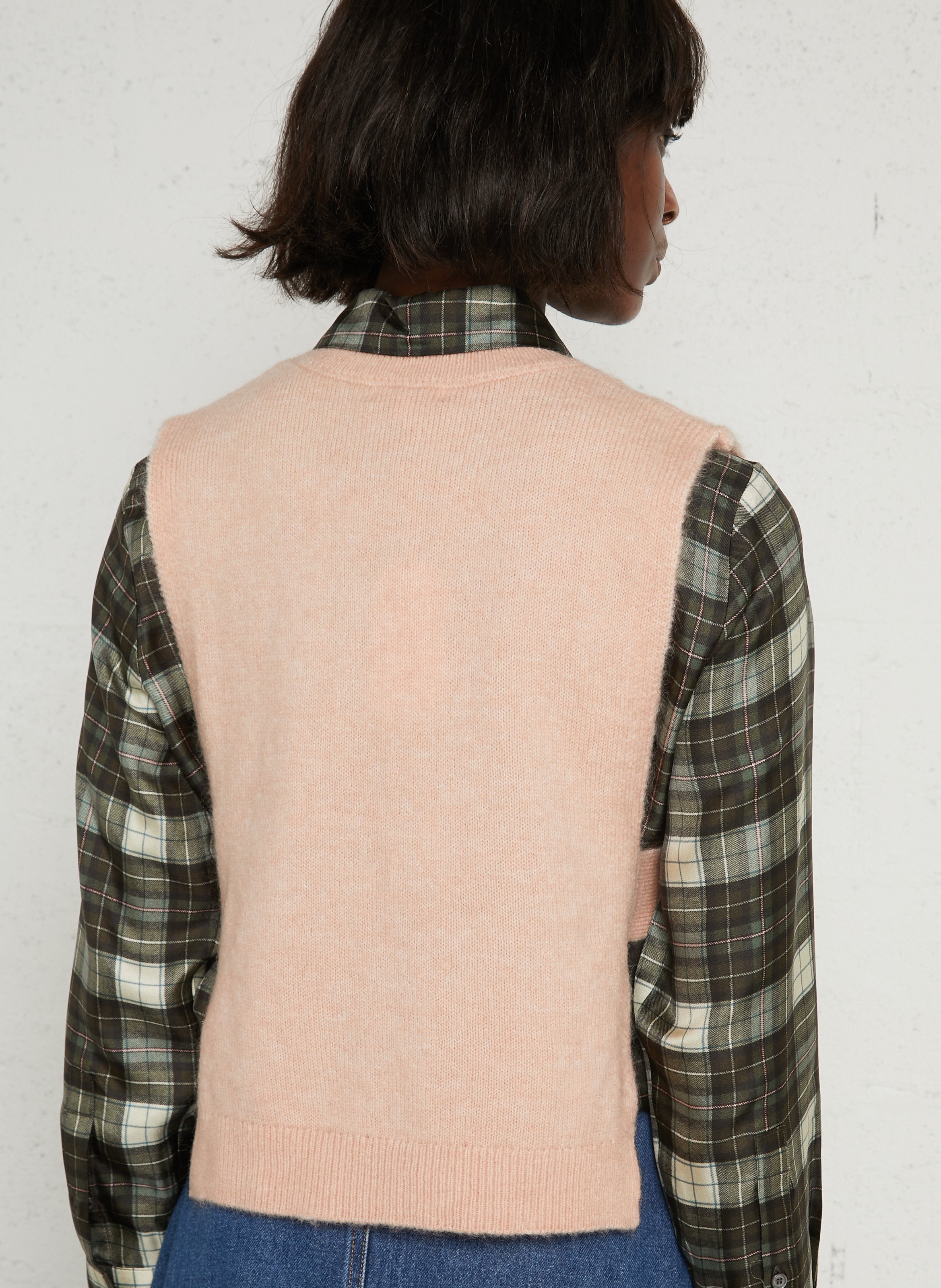 Pull col rond en laine mélangée LOUISE MISHA Rose