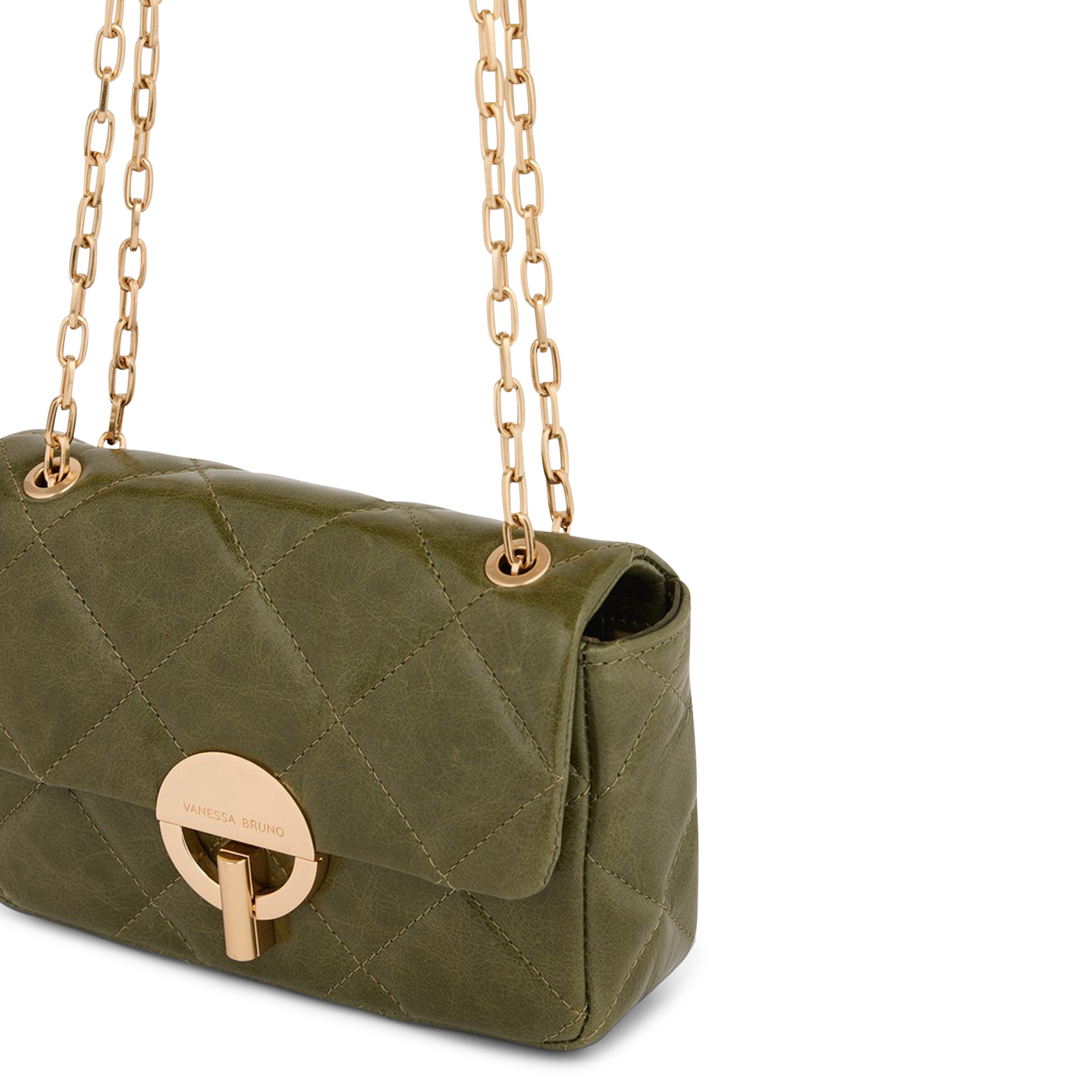 Leather shoulder bag VANESSA BRUNO Green