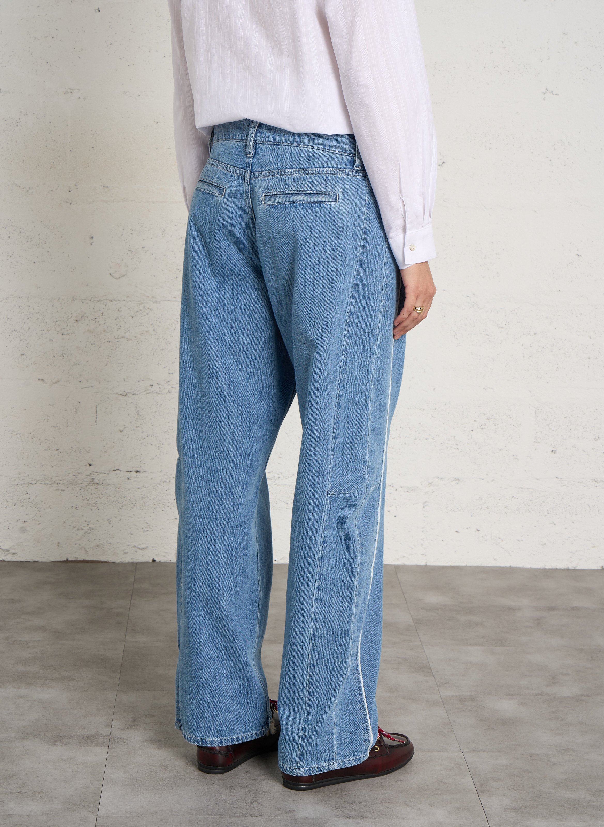 Katoenen carrotbroek HOD PARIS Blauw
