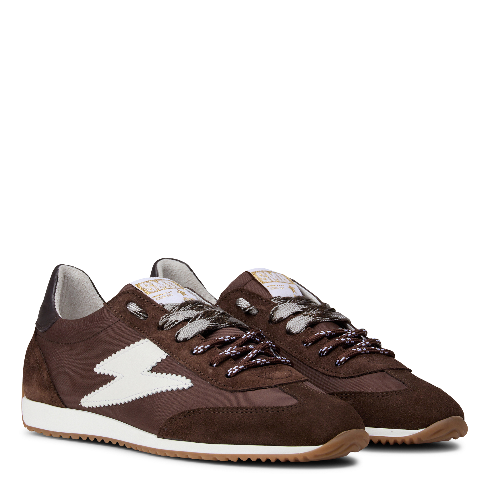 Lage sneakers van twee materialen SEMERDJIAN - SMR Bruin