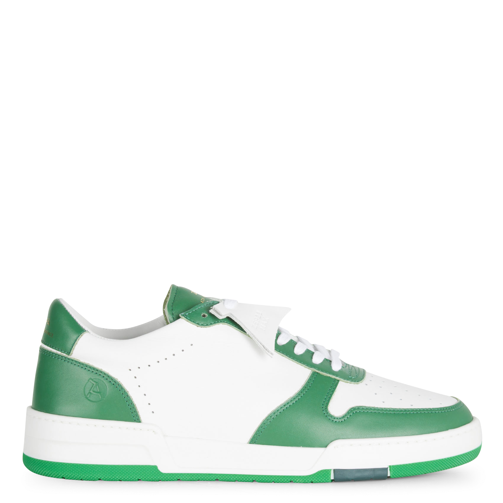 Low-top two-tone leather sneakers ZESPA White