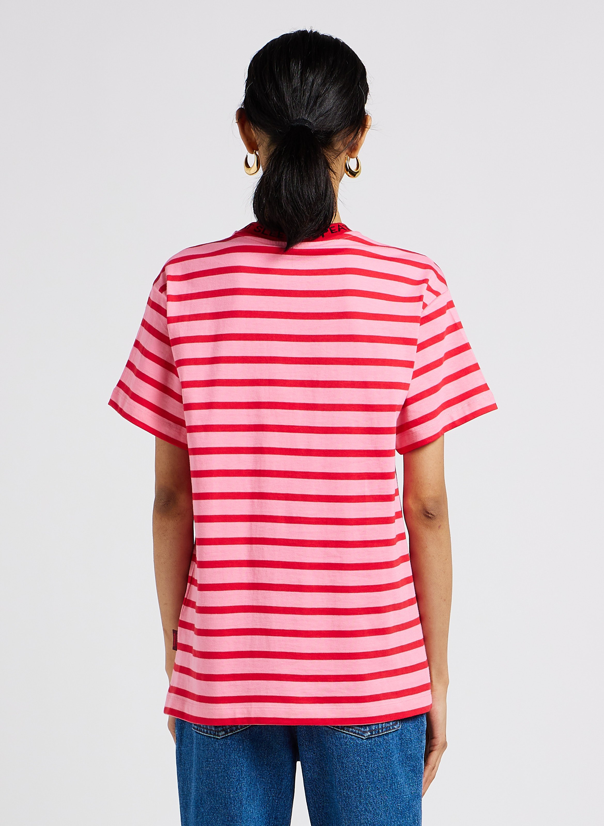 Tee-shirt col rond ample en coton  MAX&amp;Co. Rose