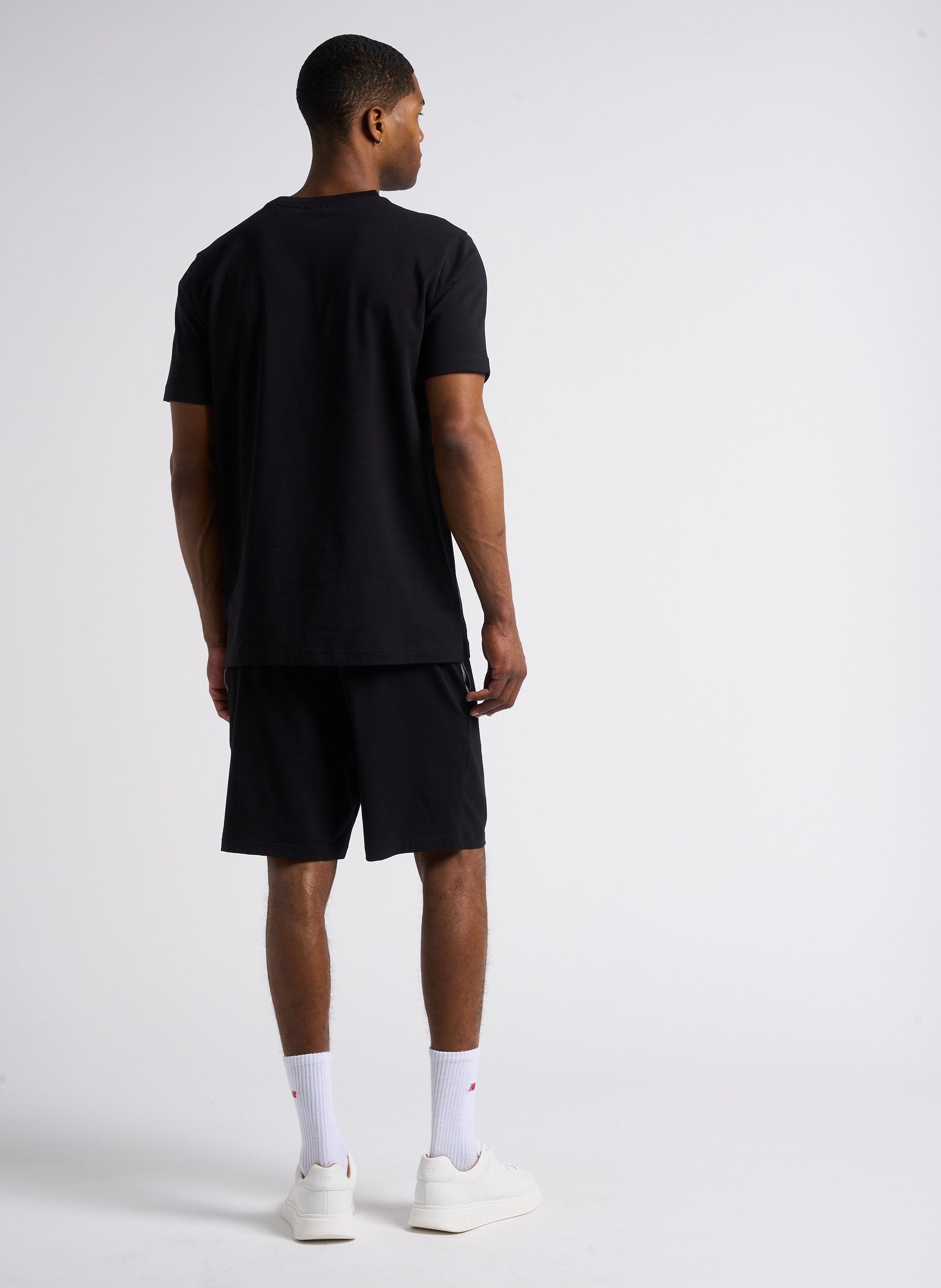 Cotton-blend pajama shorts BOSS Black