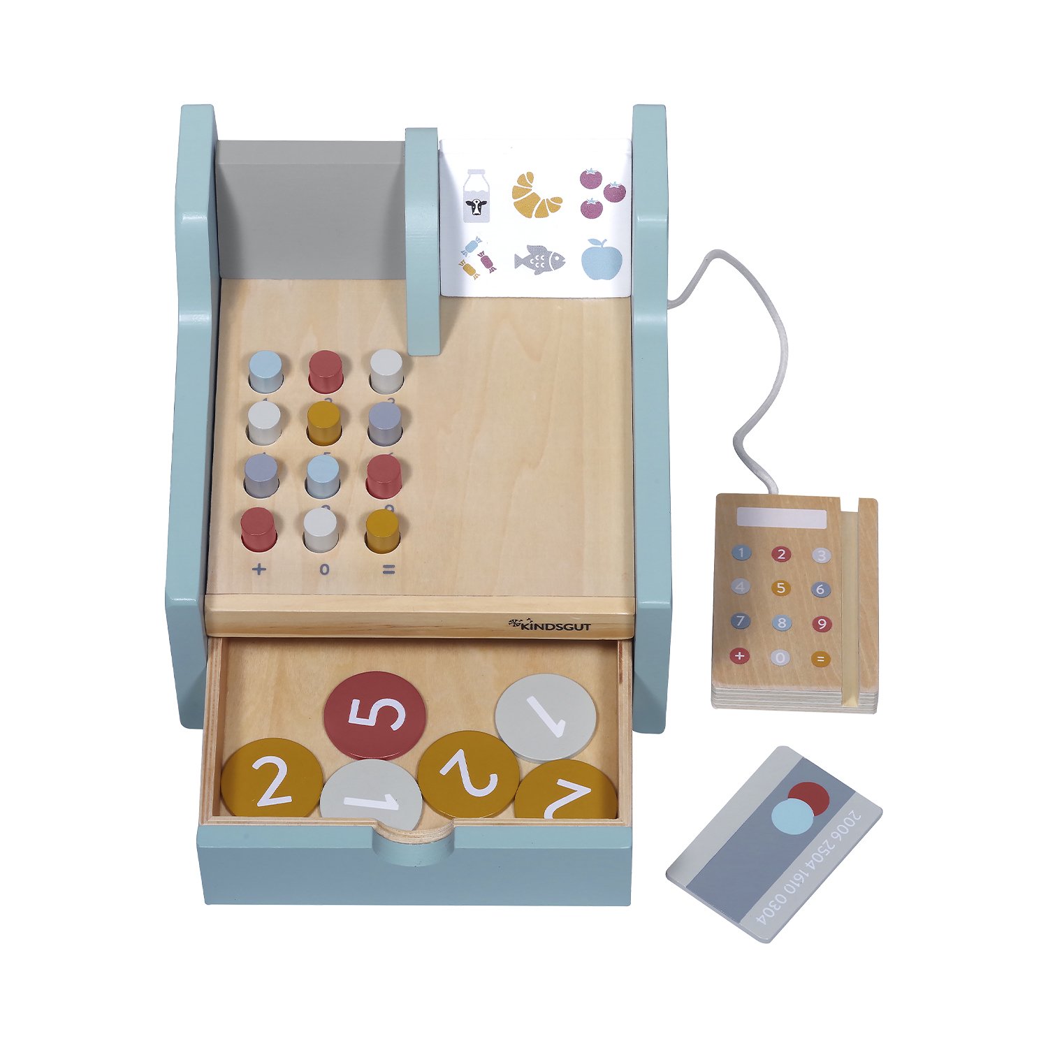 Toy cash register KINDSGUT Grey
