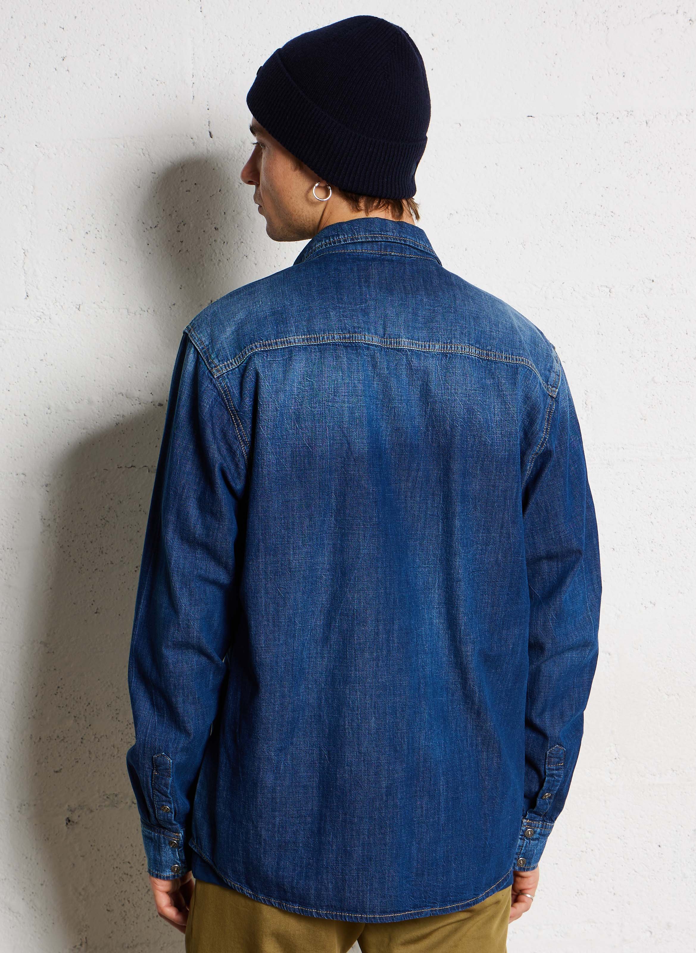 Classic cotton shirt LE TEMPS DES CERISES Blue